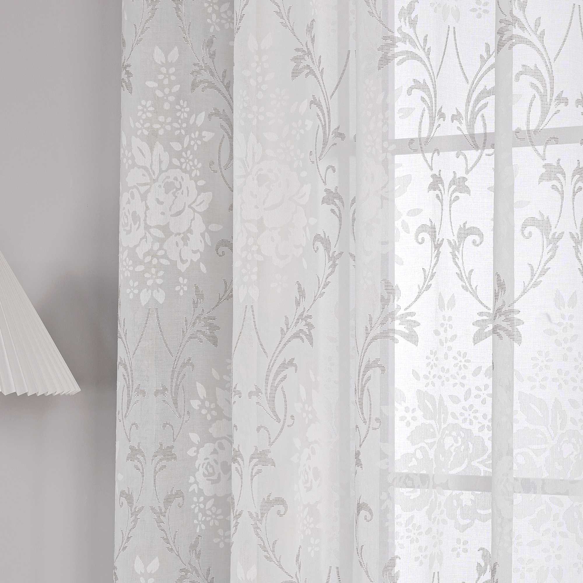 Elegante Transparente Gardinen mit Rankenmuster Ösenschal 1 stück - Joyswahl