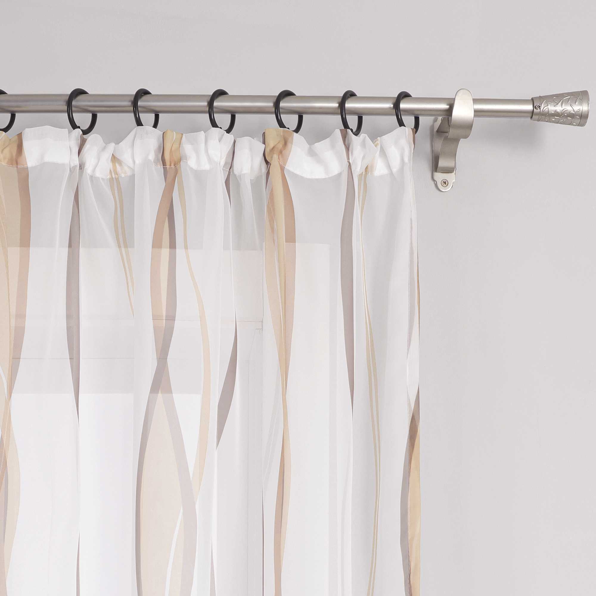 Vorhang Kräuselband aus Polyester mit bunten Wellenmustern tranparent 1 stück - Joyswahl