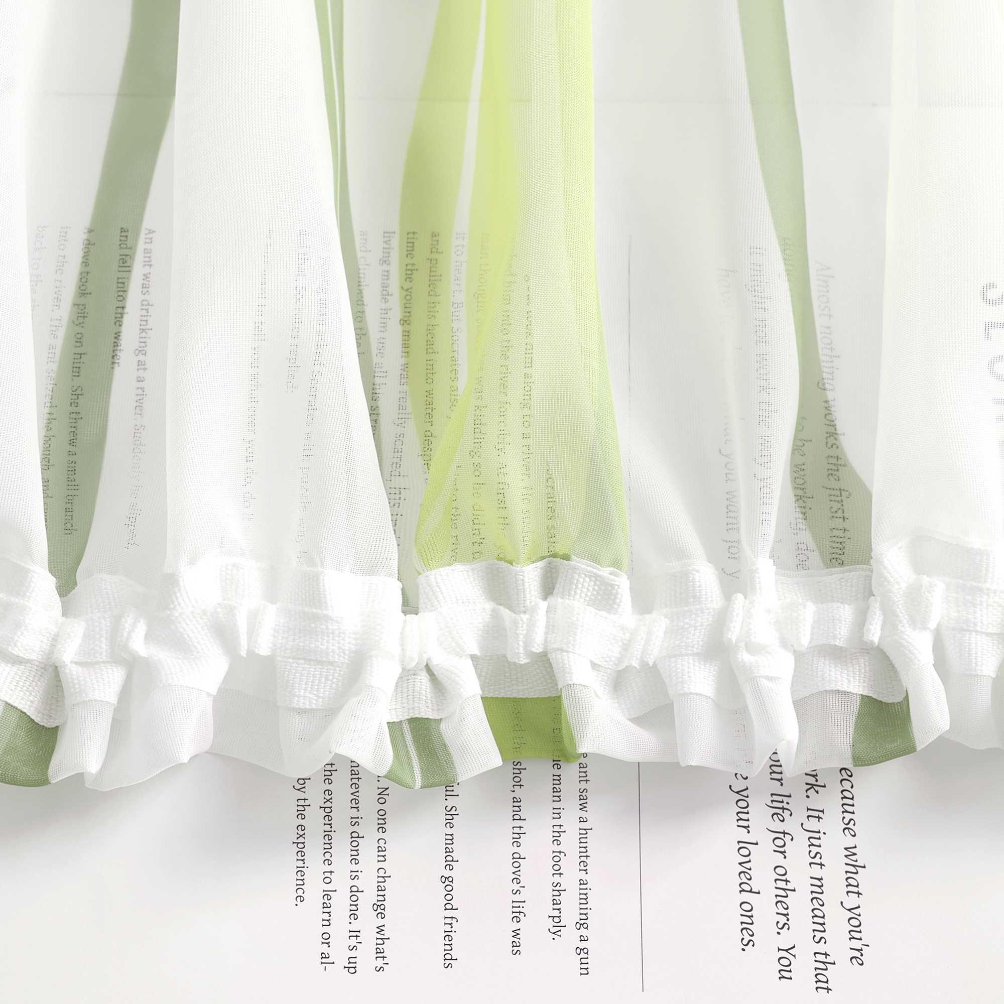 Vorhang Kräuselband aus Polyester mit bunten Wellenmustern tranparent 1 stück - Joyswahl