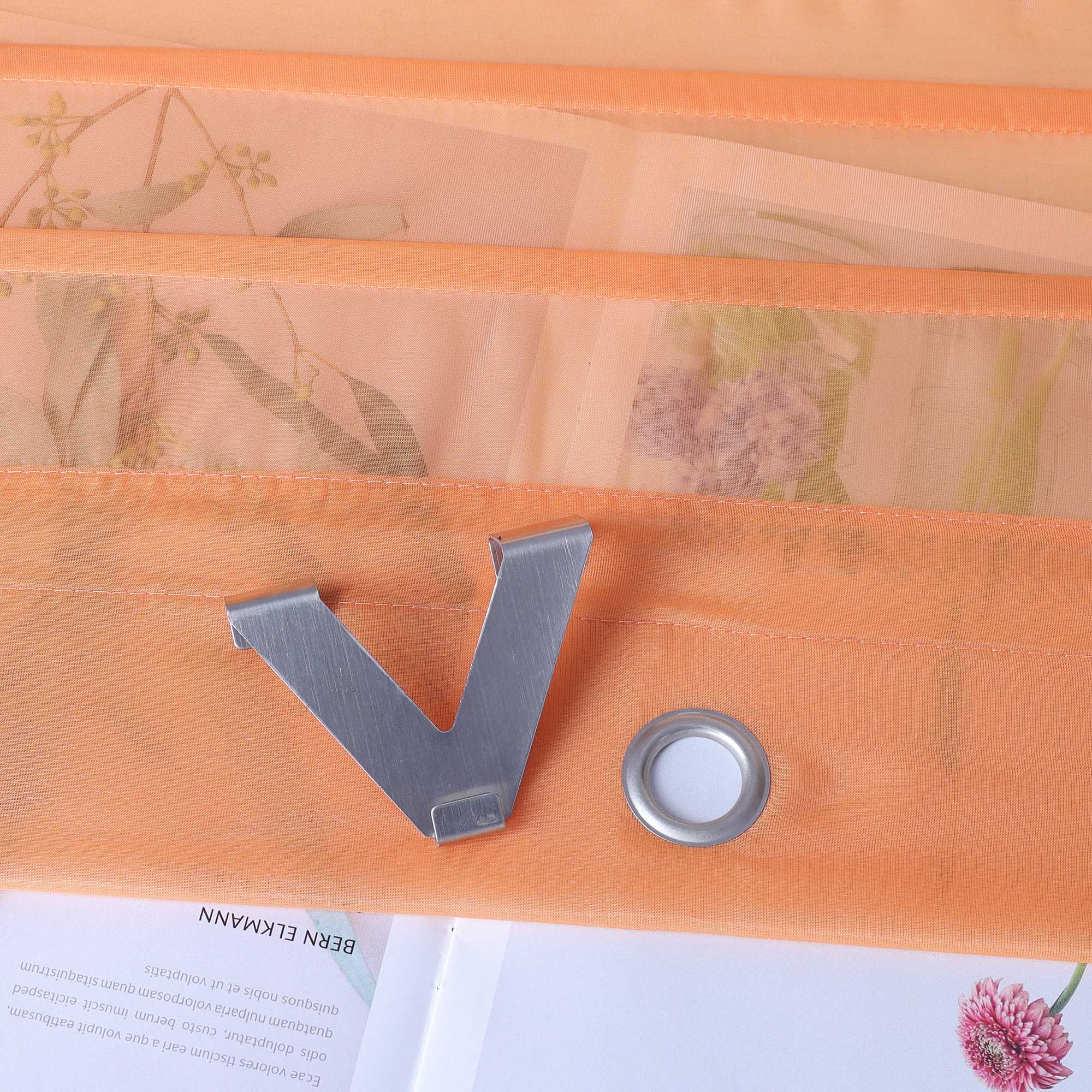 Rollos mit V-Haken halbtransparent lichtdurchlässig Unifarbe hochziehbar 1 Stück - Joyswahl