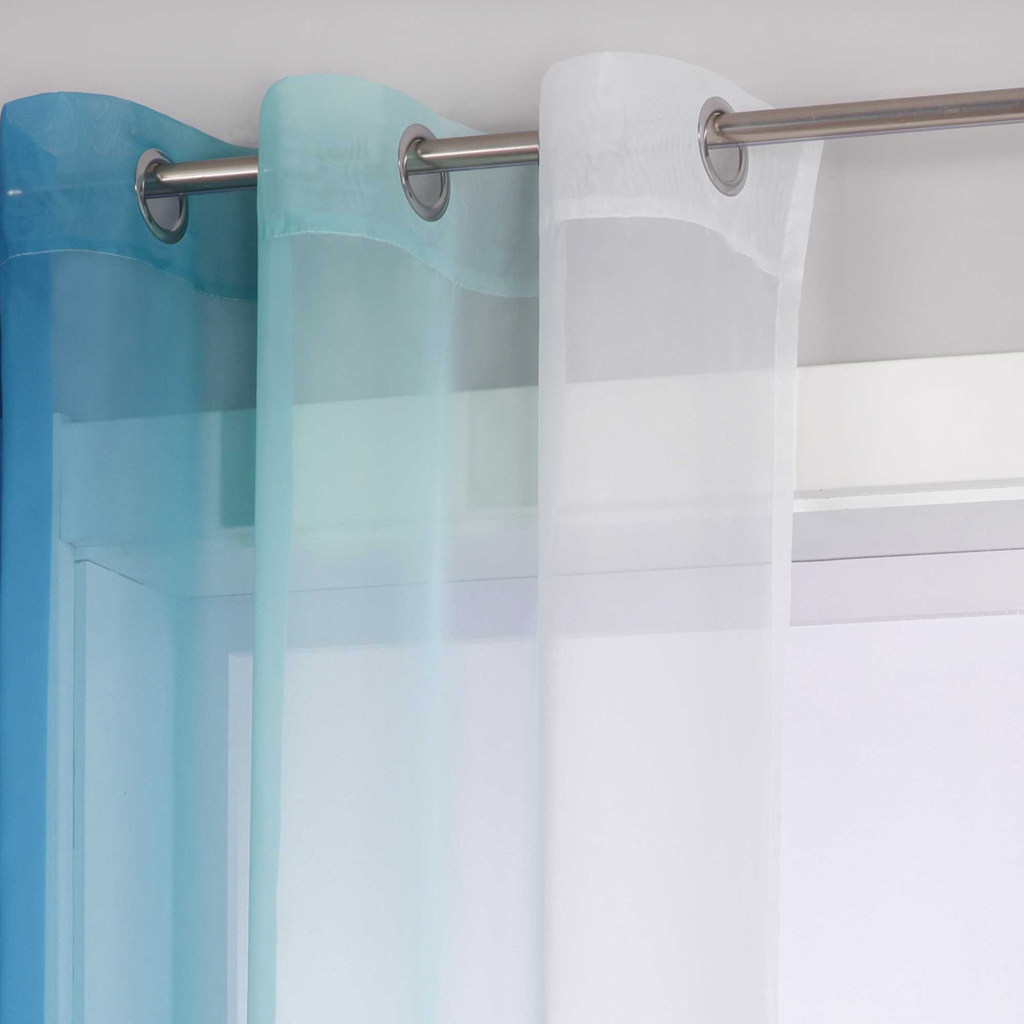 Transparente Vorhänge mit Farbverlauf 2er Set - Joyswahl