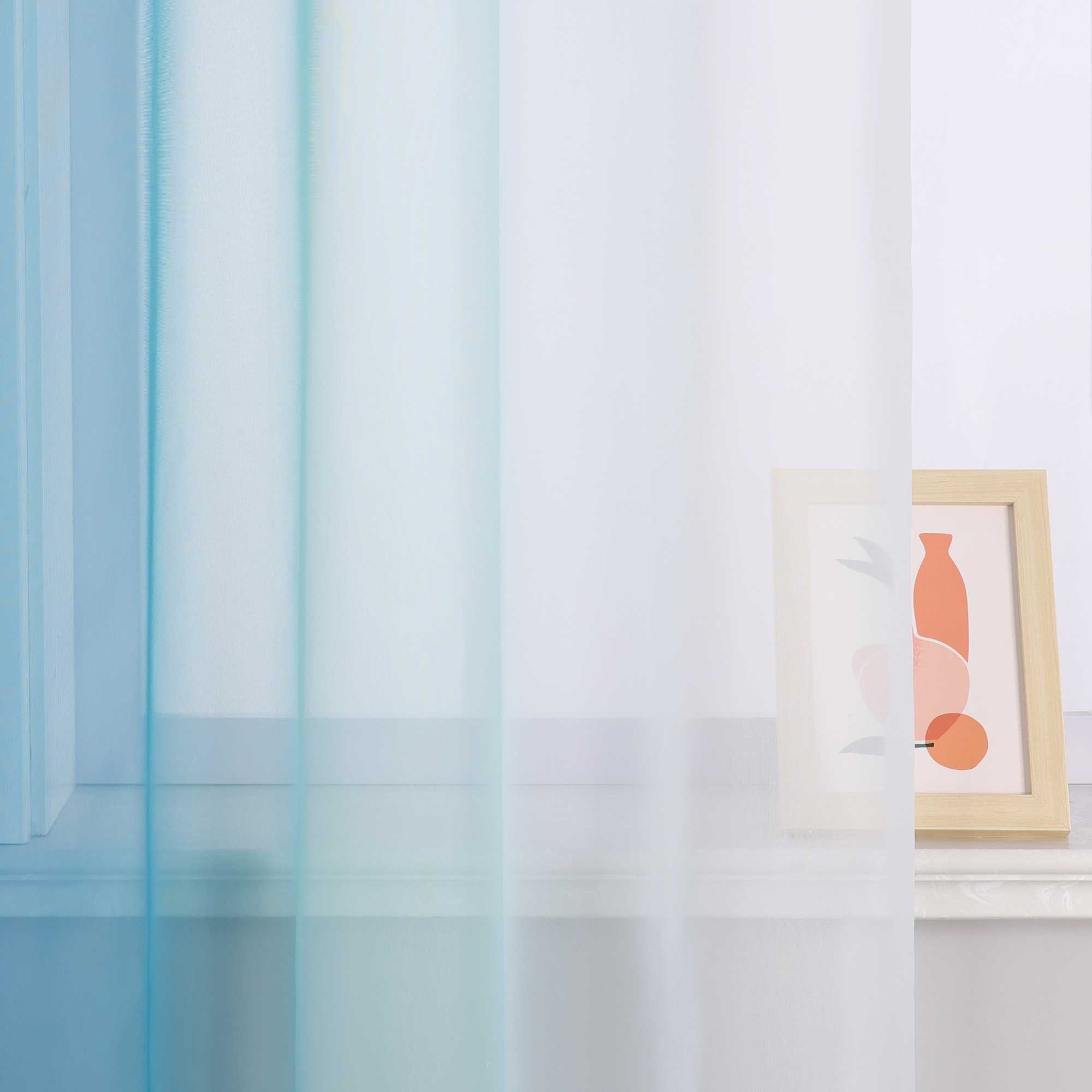 Transparente Vorhänge mit Farbverlauf 2er Set - Joyswahl