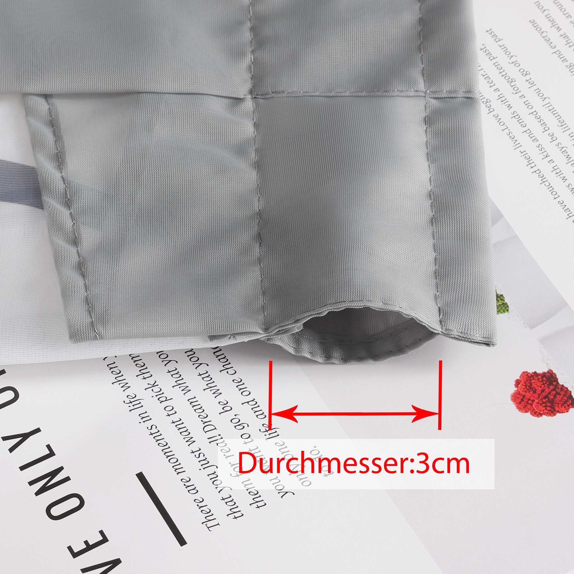 Scheibengardinen M Form mit Wellenmuster Tunnelzug Vorhangkopf Küche Gardinen - Joyswahl