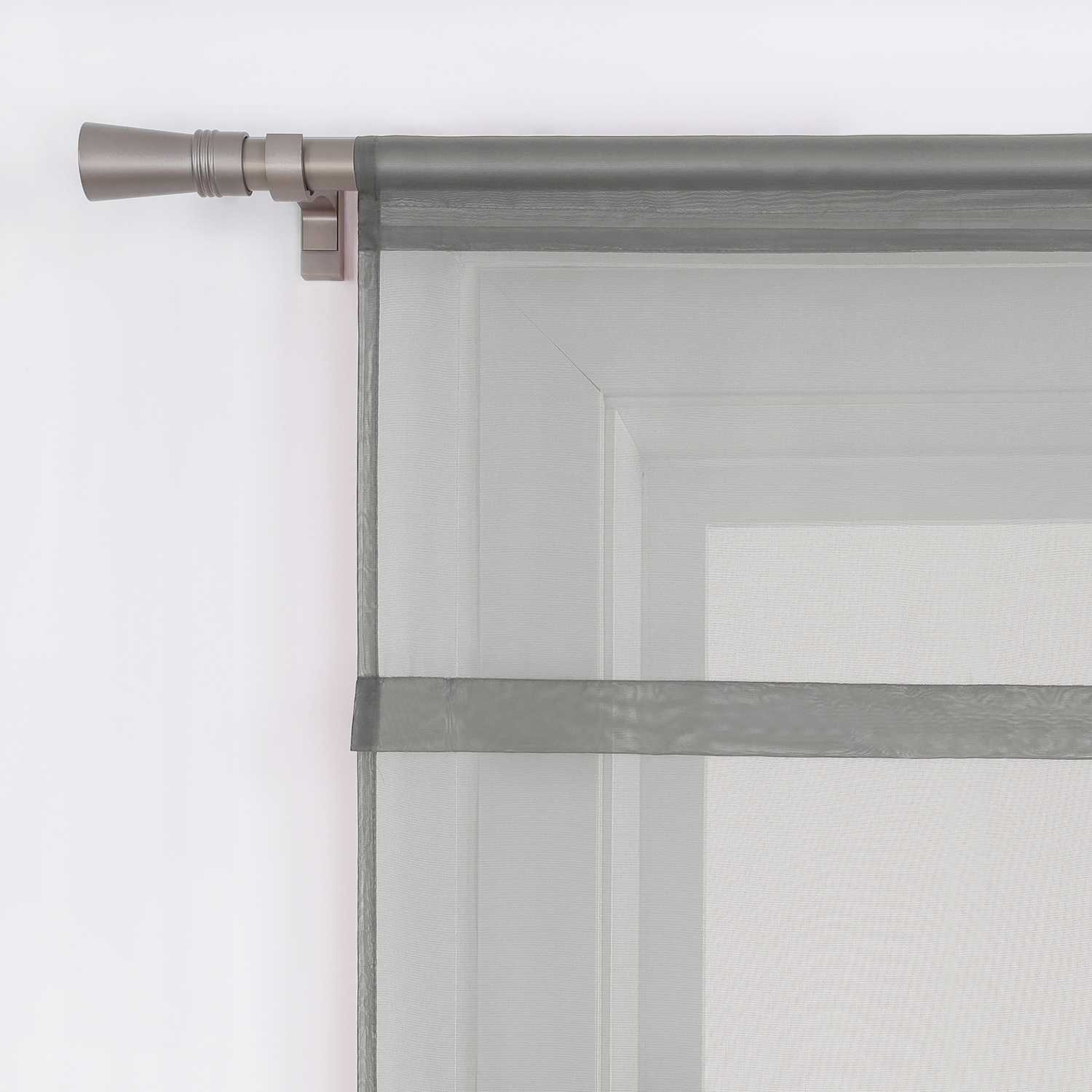 Raffrollo Voile Raffgardinen durch Tunnelzug Bändchenrollo Küche Gardinen Transparent Uni 1 Stück - Joyswahl