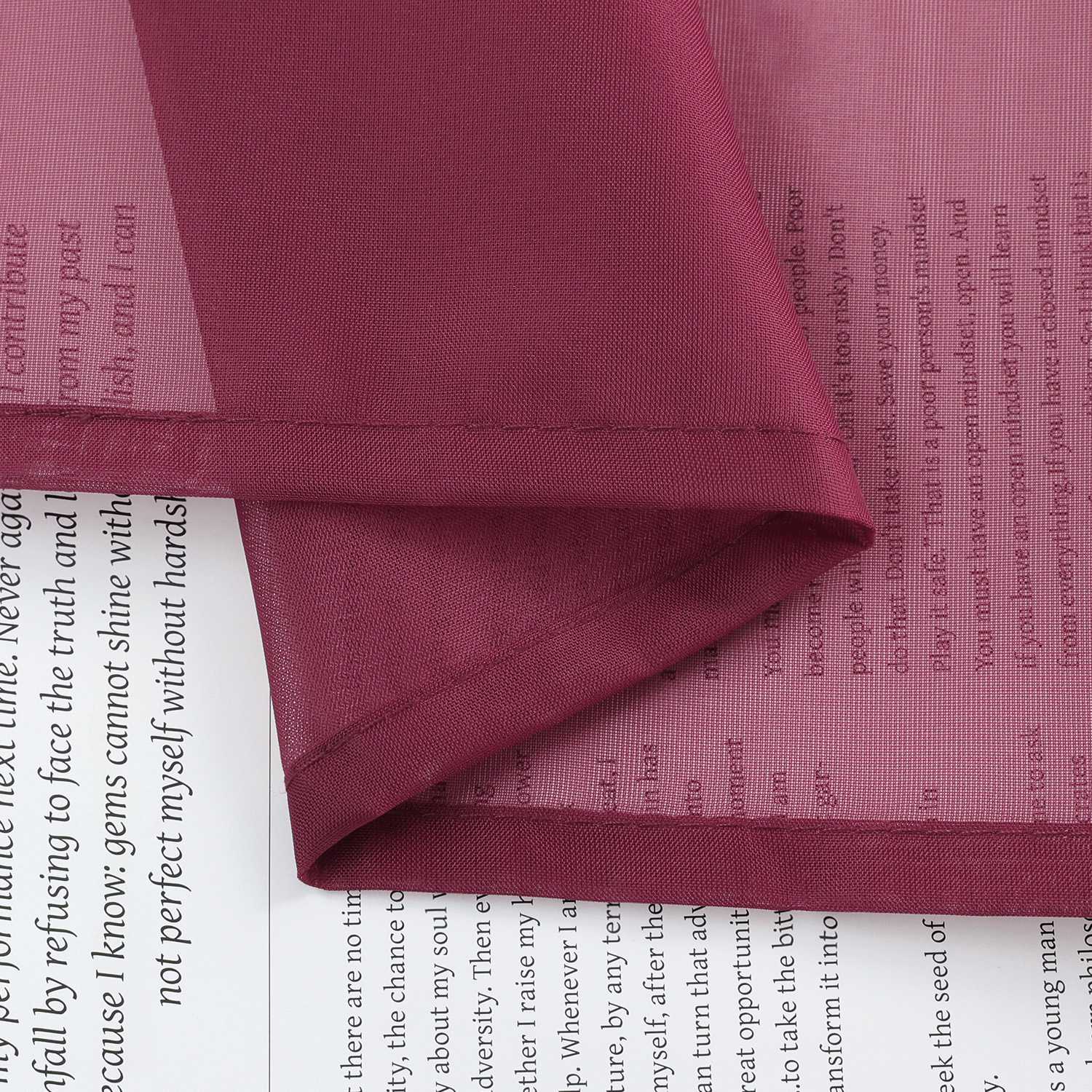 Raffrollo Voile Raffgardinen durch Tunnelzug Bändchenrollo Küche Gardinen Transparent Uni 1 Stück - Joyswahl