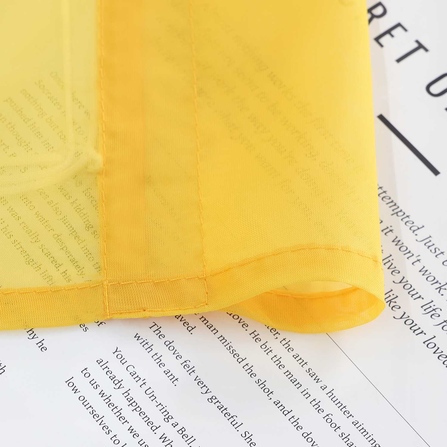 Raffrollo Voile Raffgardinen durch Tunnelzug Bändchenrollo Küche Gardinen Transparent Uni 1 Stück - Joyswahl