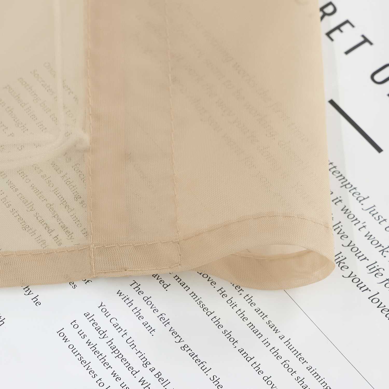 Raffrollo Voile Raffgardinen durch Tunnelzug Bändchenrollo Küche Gardinen Transparent Uni 1 Stück - Joyswahl