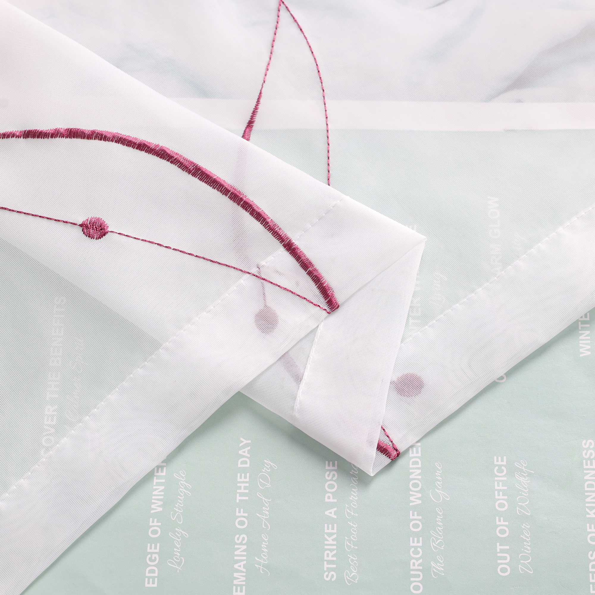 Schiebegardine Klettbandschal aus Polyester mit Wellenmuster transparent durch Klettband 2 stücke - Joyswahl