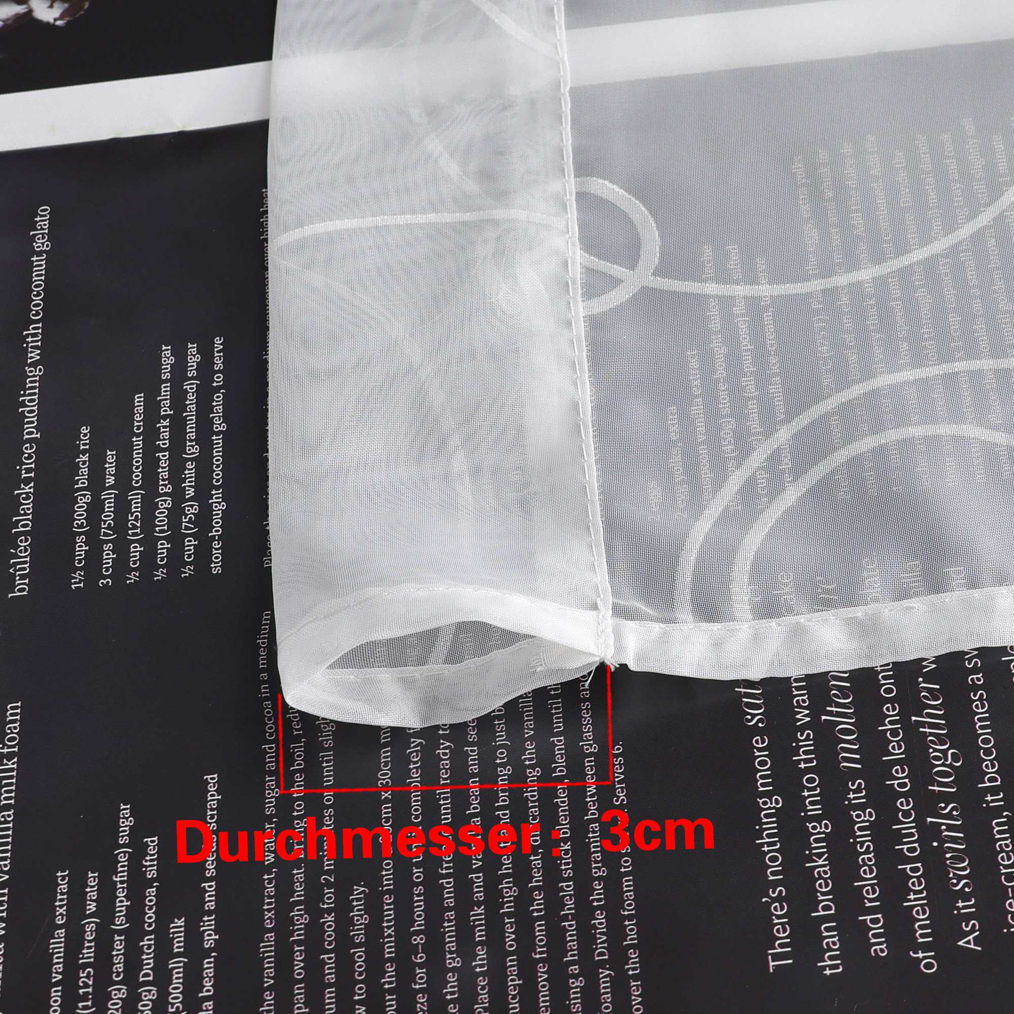 Scheibengardine Voile Bistrogardine durch Tunnelzug Kurzgardinen Küche Gardine Transparent Weiß - Joyswahl