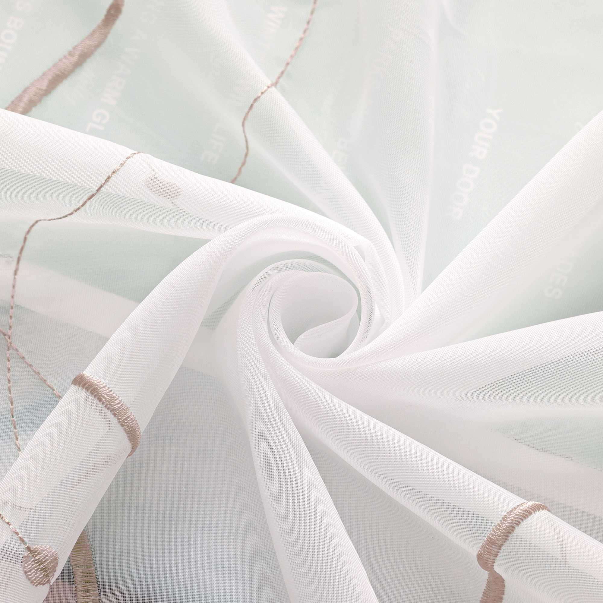 Schiebegardine Klettbandschal aus Polyester mit Wellenmuster transparent durch Klettband 2 stücke - Joyswahl