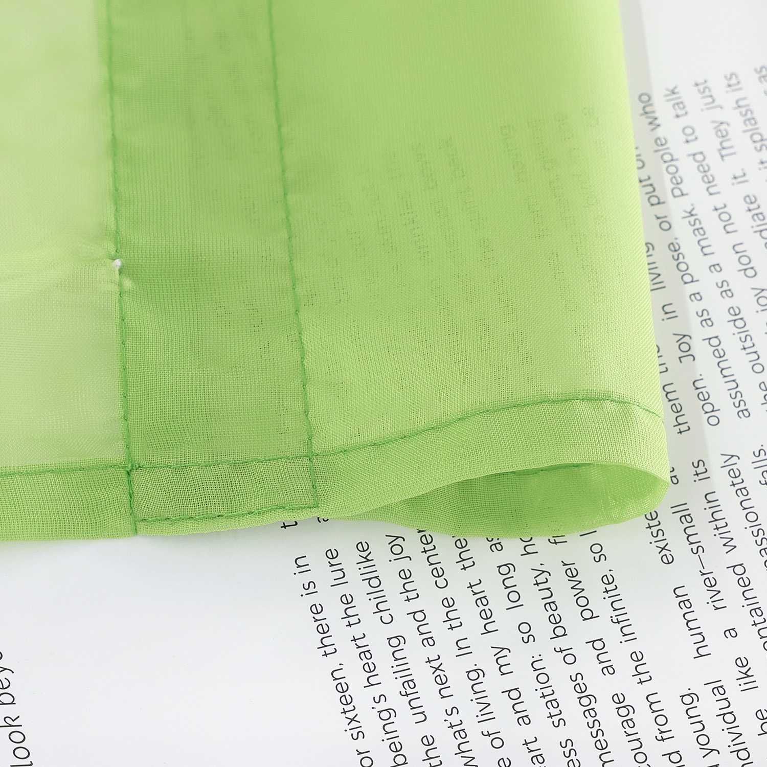 Raffrollo Voile Raffgardinen durch Tunnelzug Bändchenrollo Küche Gardinen Transparent Uni 1 Stück - Joyswahl