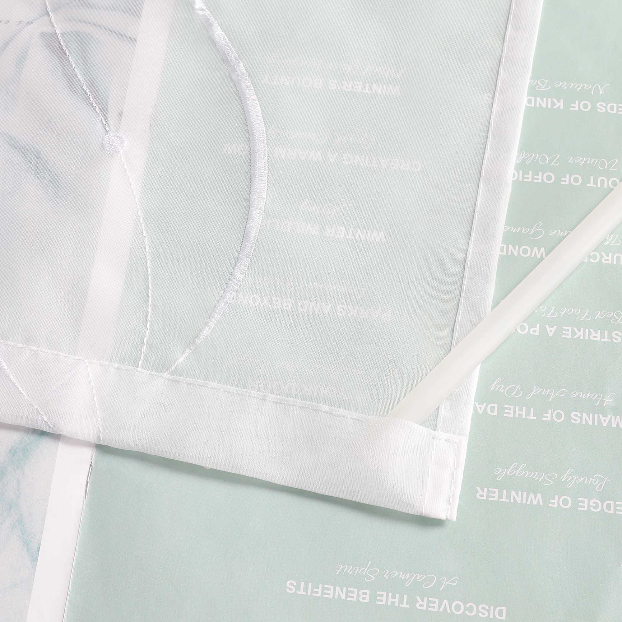 Schiebegardine Klettbandschal aus Polyester mit Wellenmuster transparent durch Klettband 2 stücke - Joyswahl