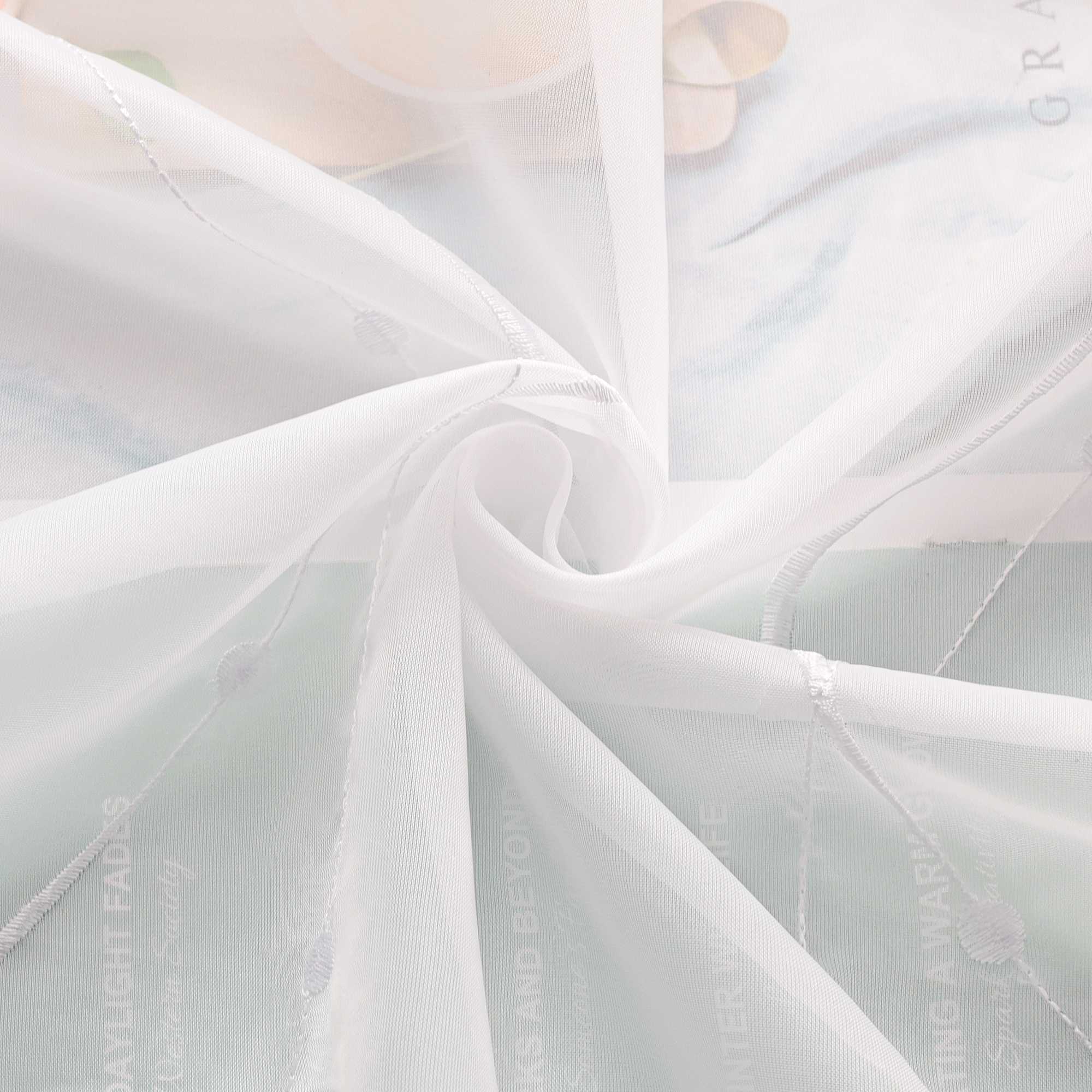 Schiebegardine Klettbandschal aus Polyester mit Wellenmuster transparent durch Klettband 2 stücke - Joyswahl