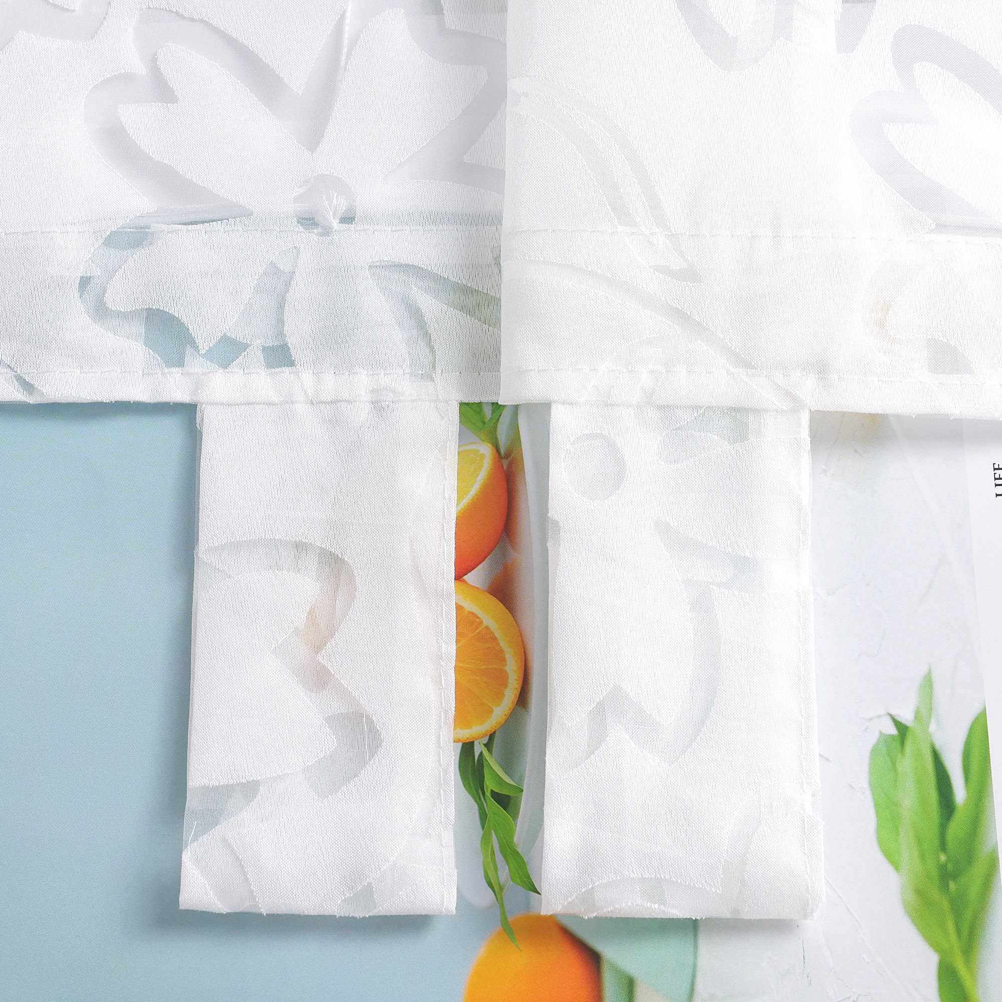 Delien rollos mit schlaufen transparent mit Blumenmuster wohnzimmer gardinen für Fenster innen - Joyswahl
