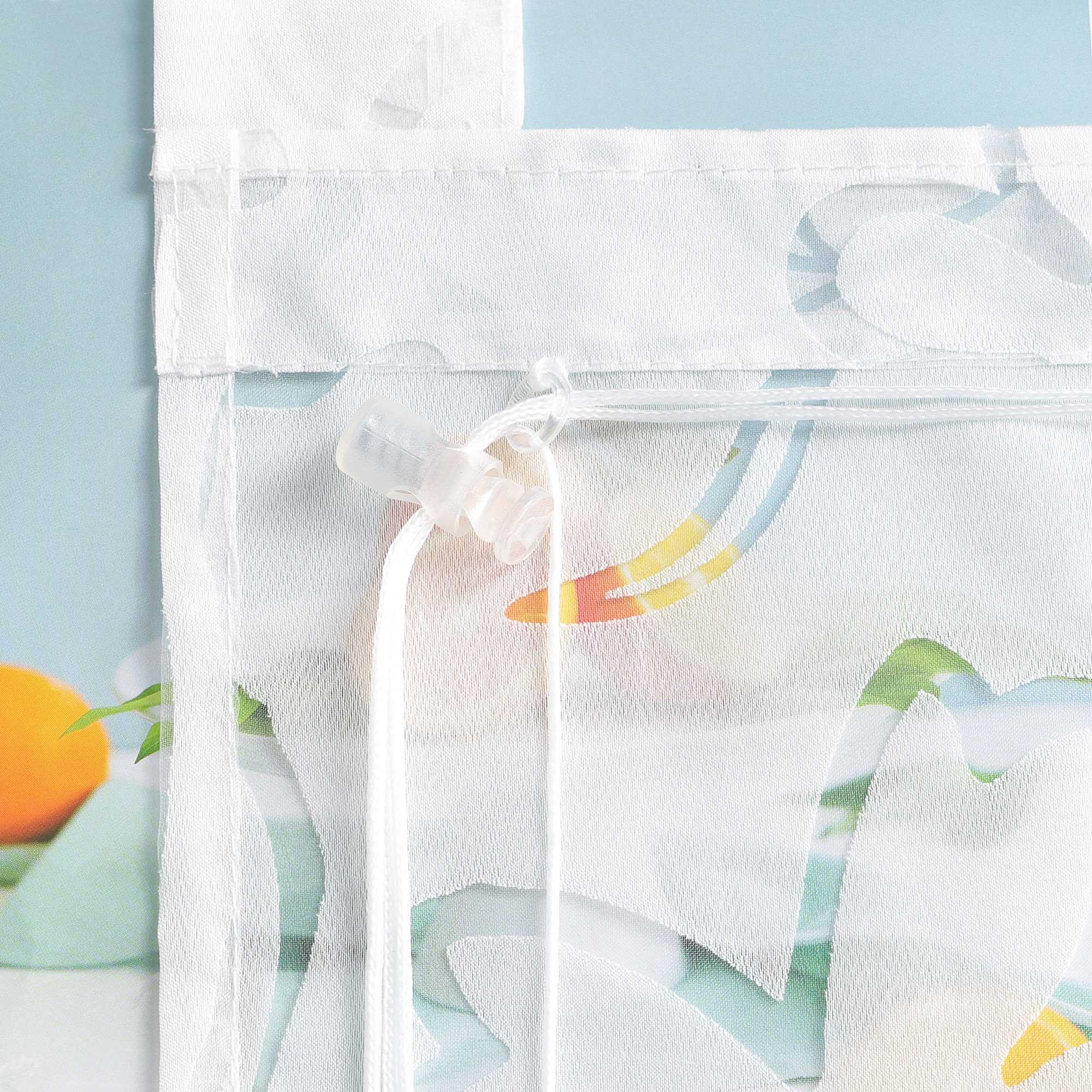 Delien rollos mit schlaufen transparent mit Blumenmuster wohnzimmer gardinen für Fenster innen - Joyswahl