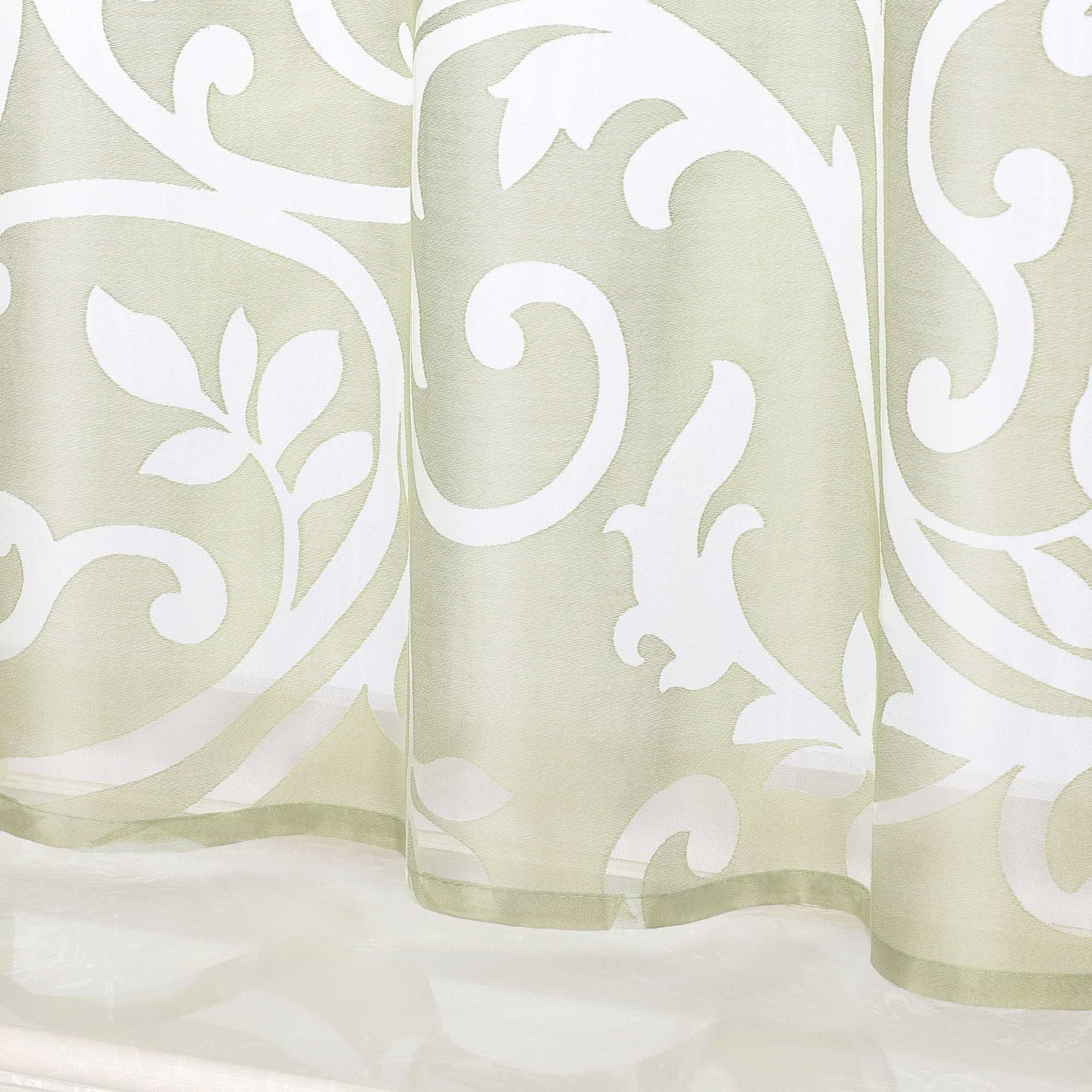 Scheibengardine Voile Bistrogardinen mit Schlaufen Modern Kurzgardine Ausbrenner Küche Kurzgardine Transparent - Joyswahl
