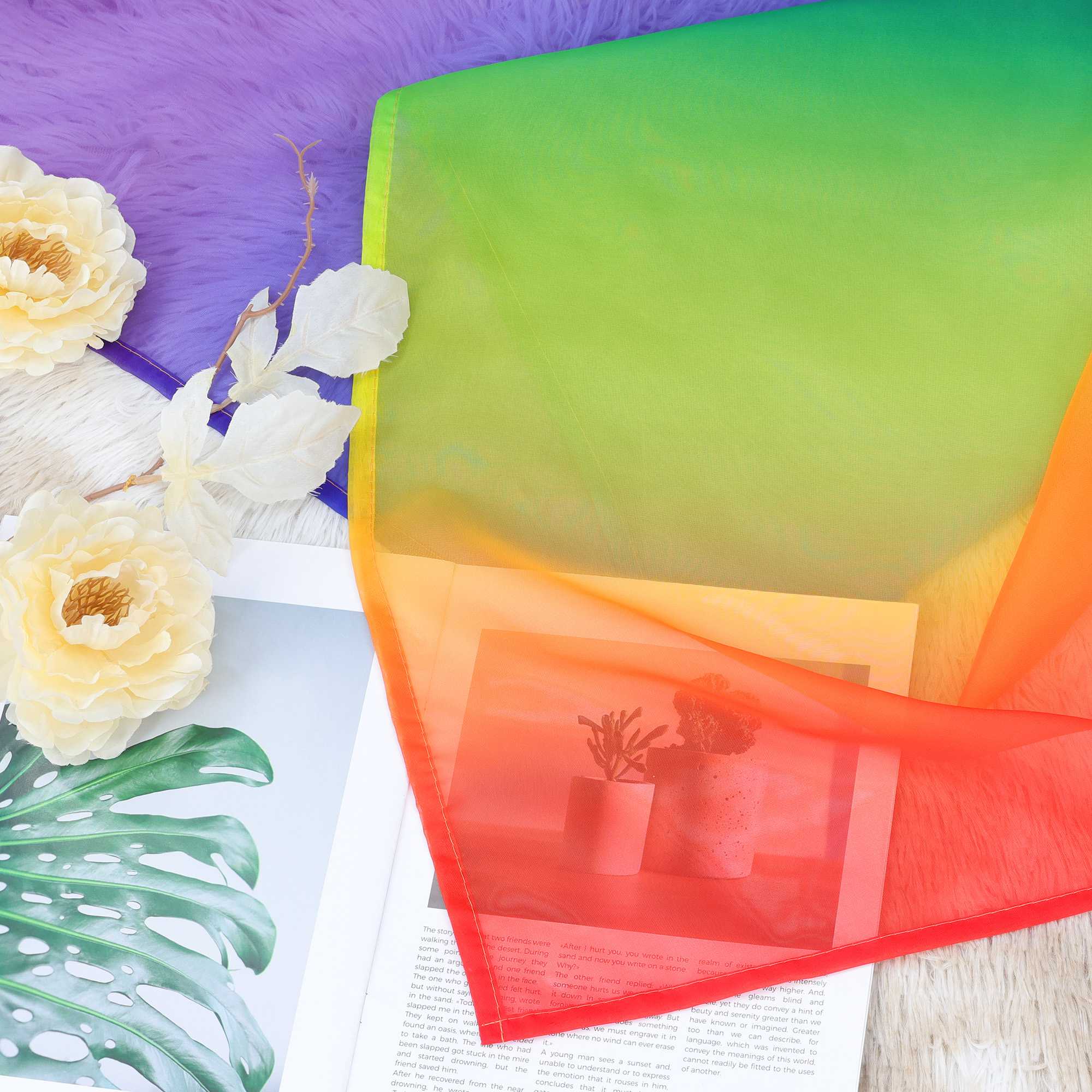 Joyswahl Voilevorhang in Regenbogenfarben - Joyswahl