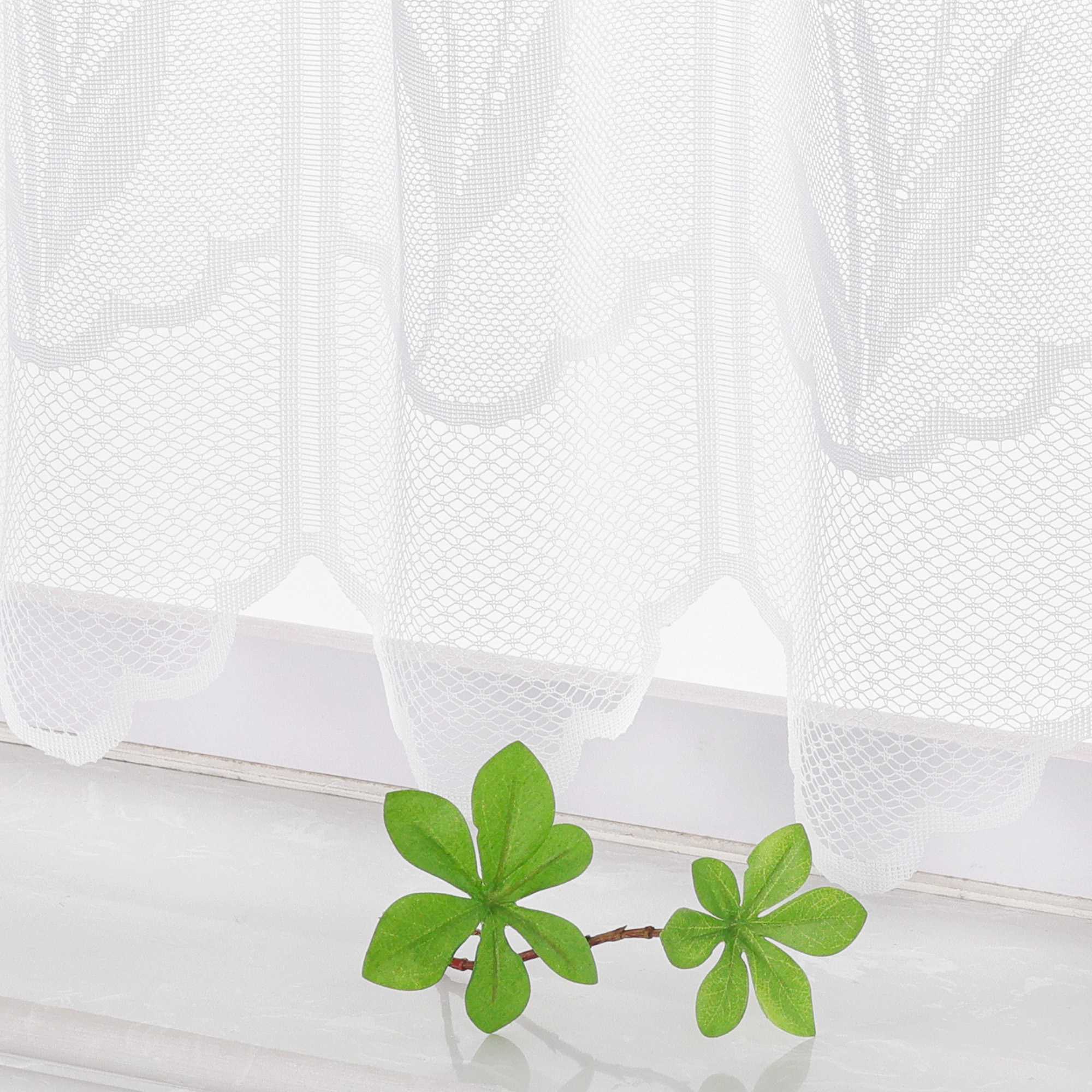 Transparent Scheibengardine mit Tulpen-Muster - Joyswahl
