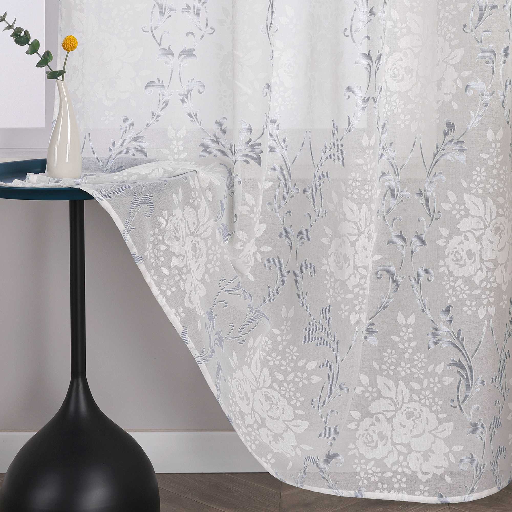 Vorhang mit Kräuselband Voile Gardine Ausbrenner Fensterschal Transparent Schlafzimmer Wohnzimmer 1 Stück - Joyswahl