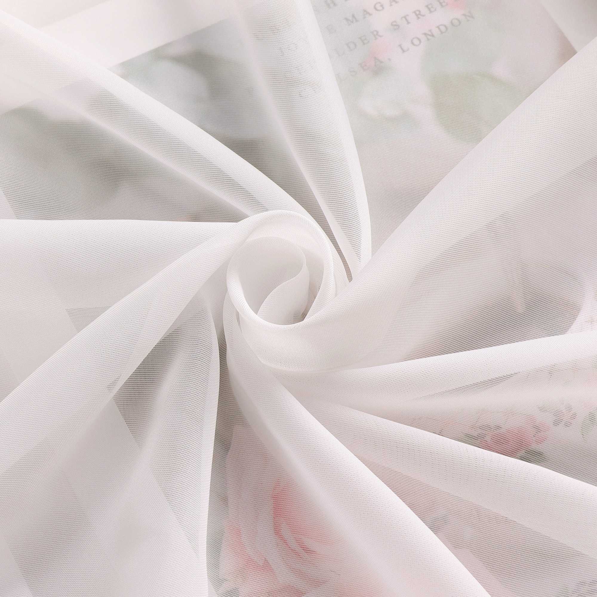 Rollos Schlaufengardine Unifarbe transparent Voile mit Dekofalten 1 Stück - Joyswahl
