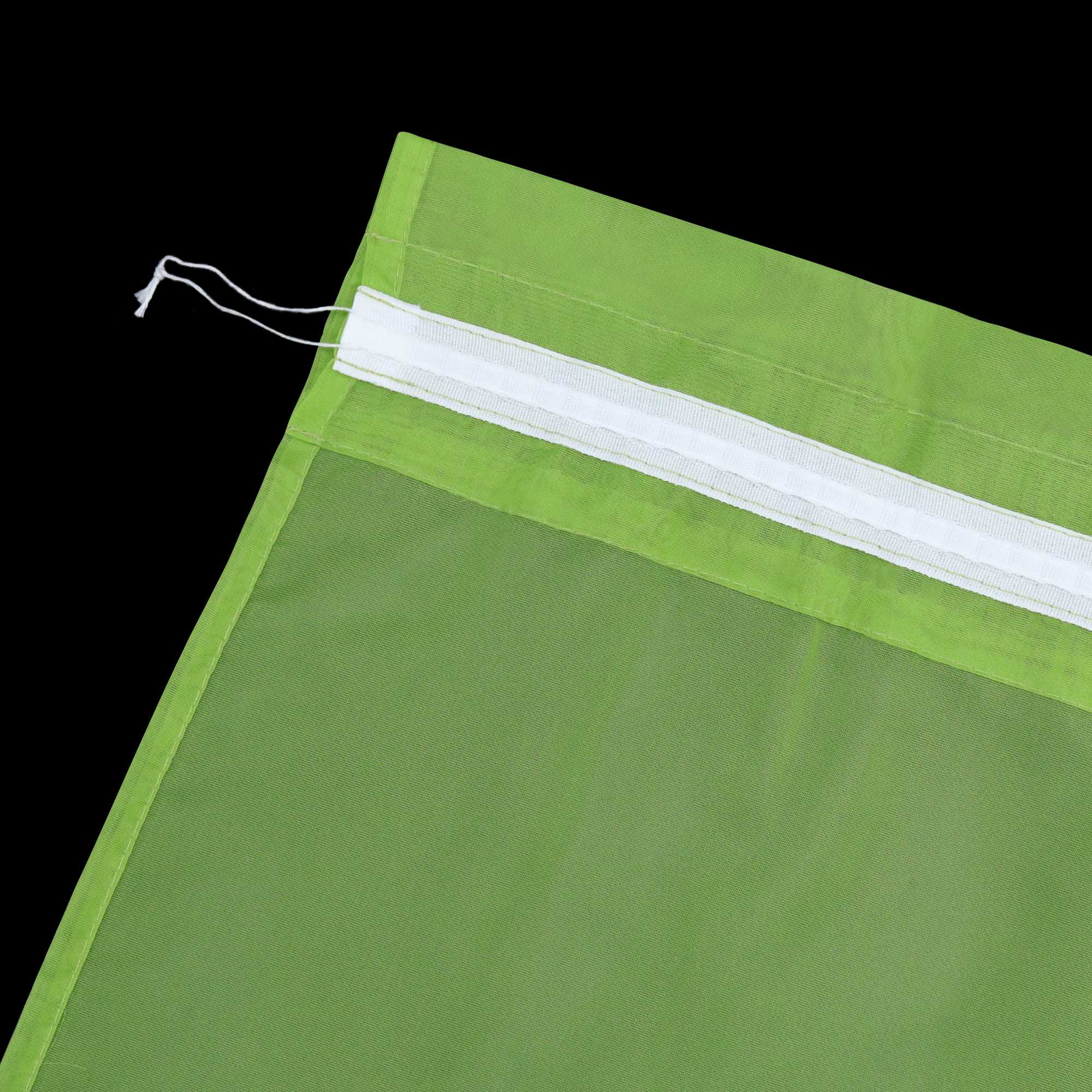 Scheibegardine durch Stangendurchzug zusammenziehbar Transparent Unifarbe Luftdurchlässig zusammenziehbar 2 Stück - Joyswahl