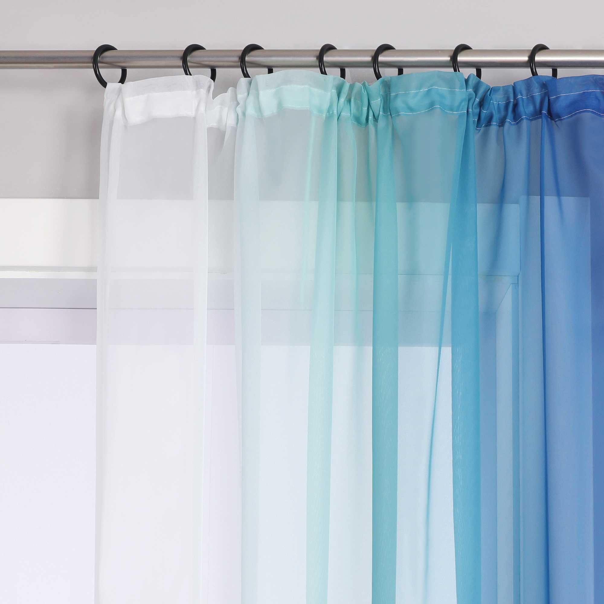 Transparente Vorhänge mit Farbverlauf 2er Set - Joyswahl