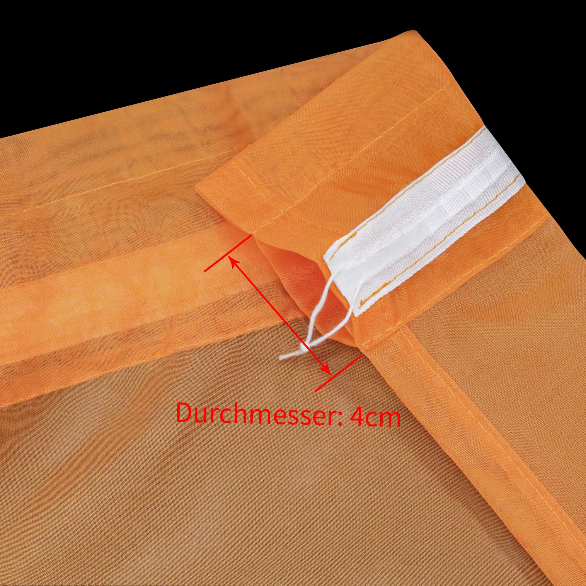 Scheibegardine durch Stangendurchzug zusammenziehbar Transparent Unifarbe Luftdurchlässig zusammenziehbar 2 Stück - Joyswahl