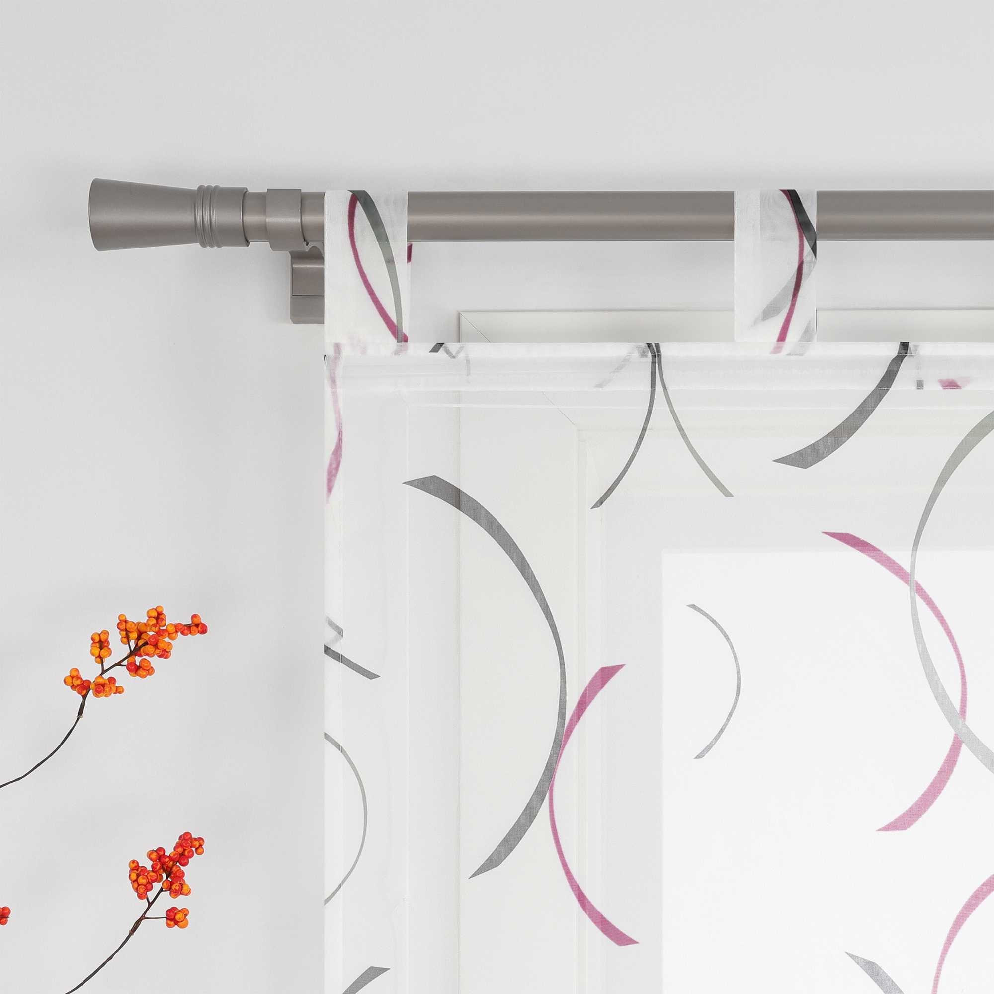 Romischer Roman Vorhang halbtransparent mit bedrucktem Klammer-Design - Joyswahl