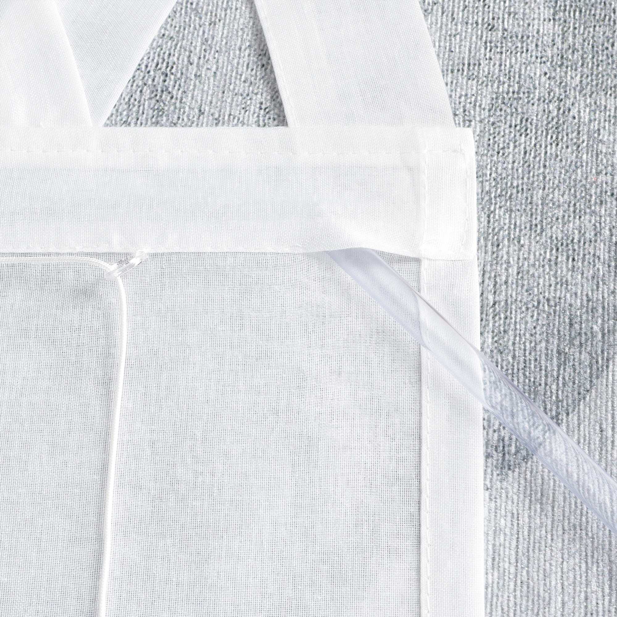 Delien Weiße Rollogardine mit Schlaufen | Eleganz und Funktionalität für jedes Fenster - Joyswahl