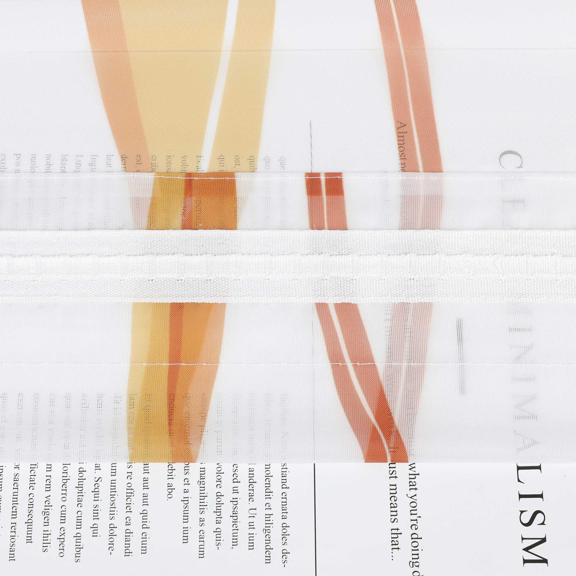 Scheibengardinen mit feinem Linienmuster transparent und luftig 2er Set | Perfekt für Küche - Joyswahl