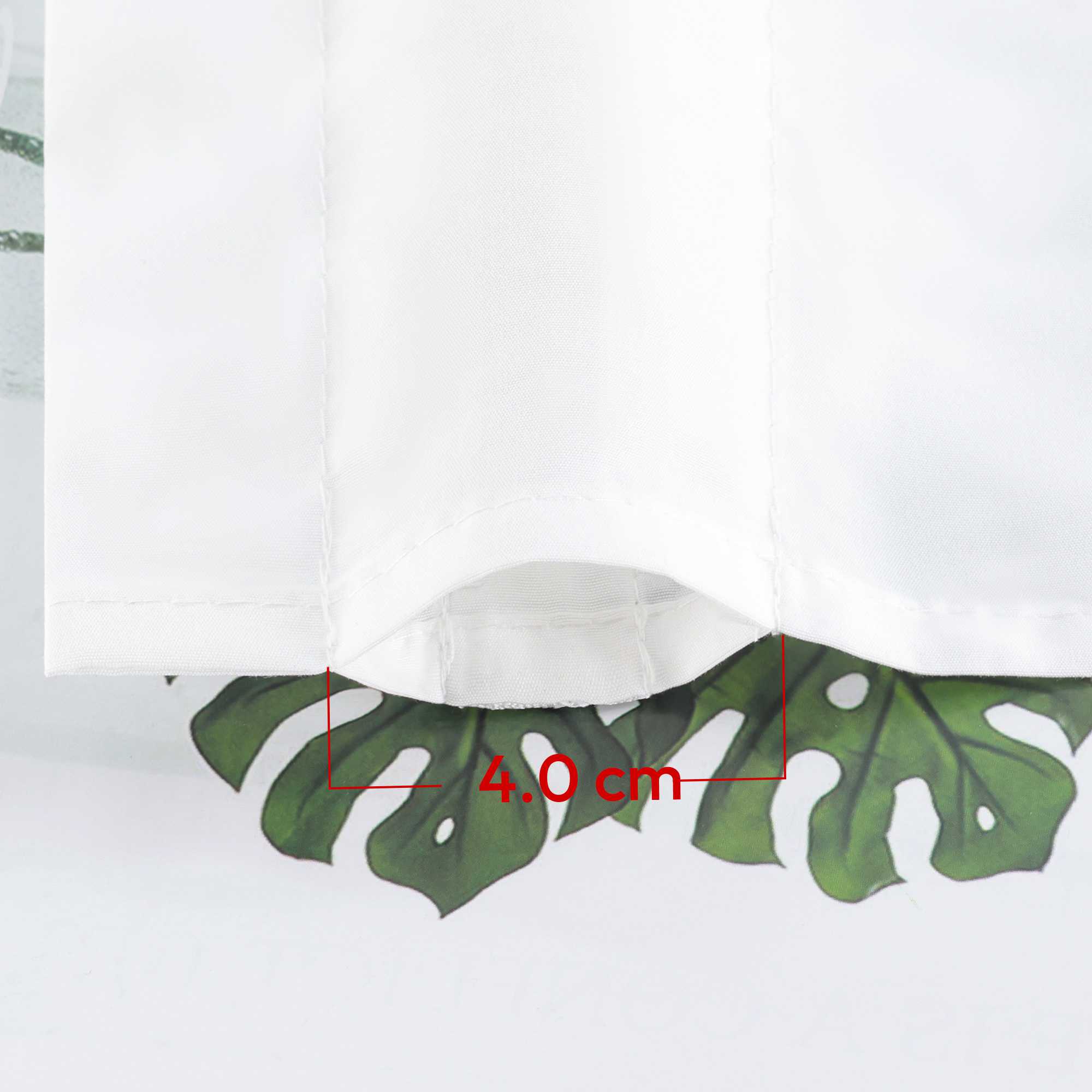 Scheibengardine im Patchwork-Stil mit Kleeblatt-Muster, 2 Stücke, mit Taschenrod-Design
