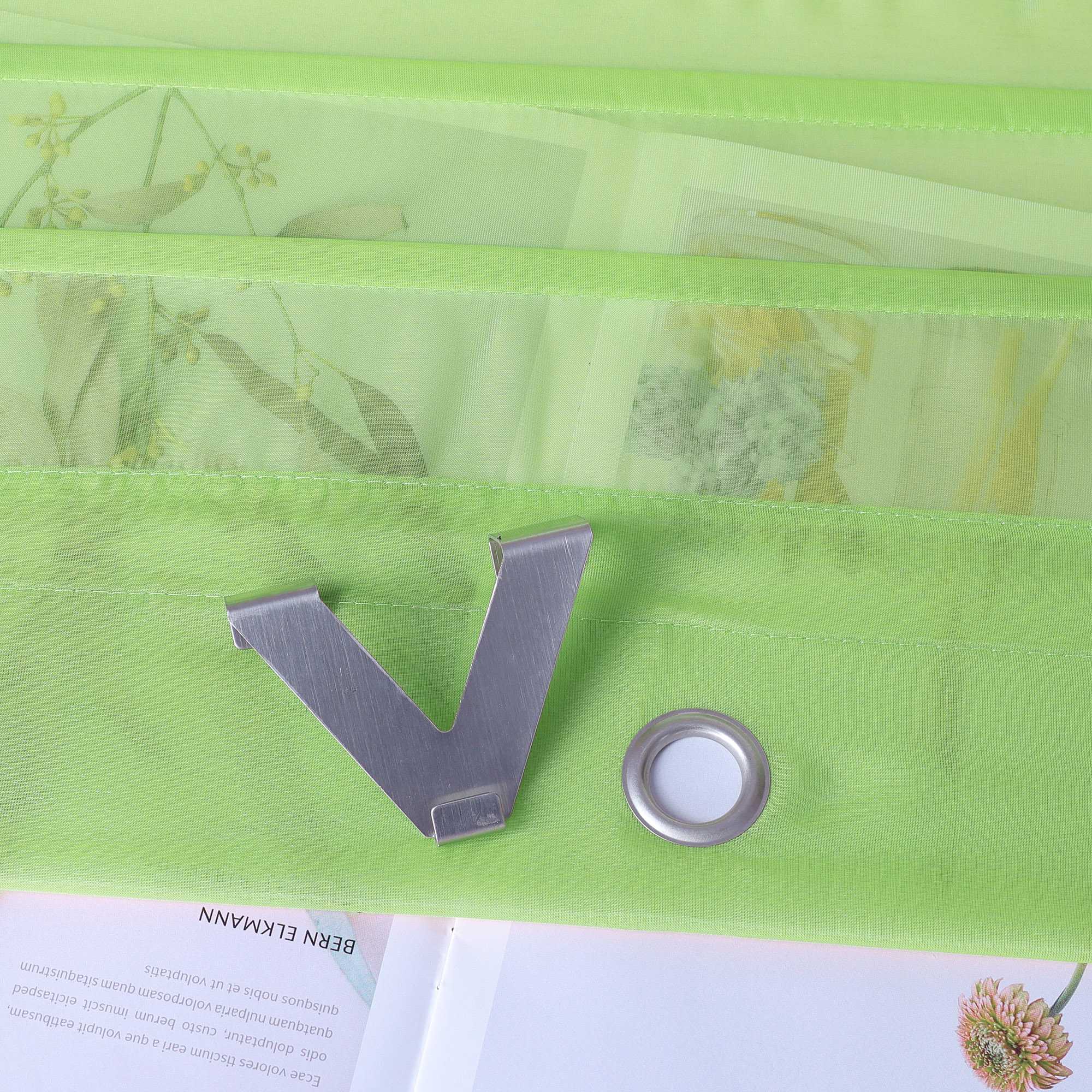 Rollos mit V-Haken halbtransparent lichtdurchlässig Unifarbe hochziehbar 1 Stück - Joyswahl