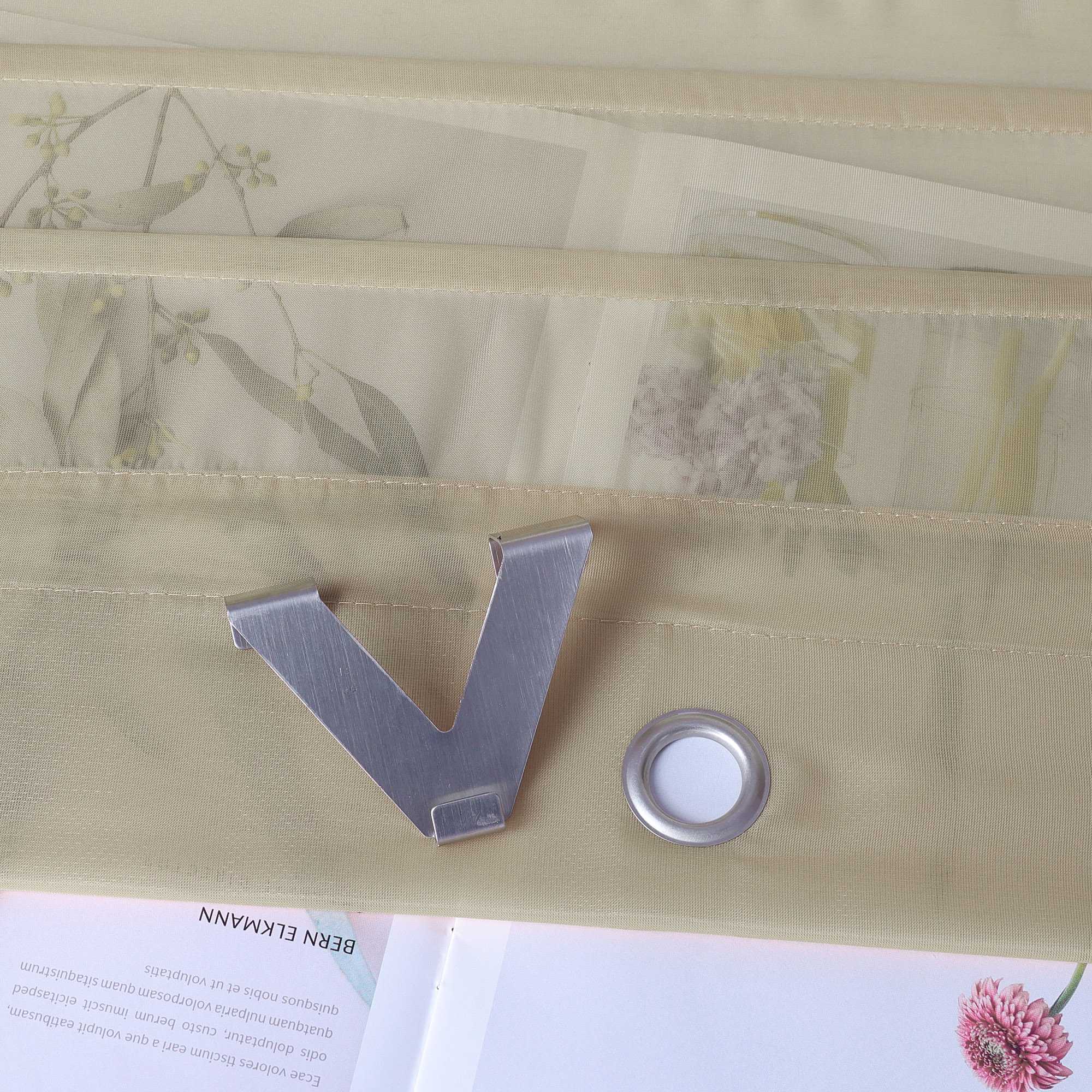 Rollos mit V-Haken halbtransparent lichtdurchlässig Unifarbe hochziehbar 1 Stück - Joyswahl