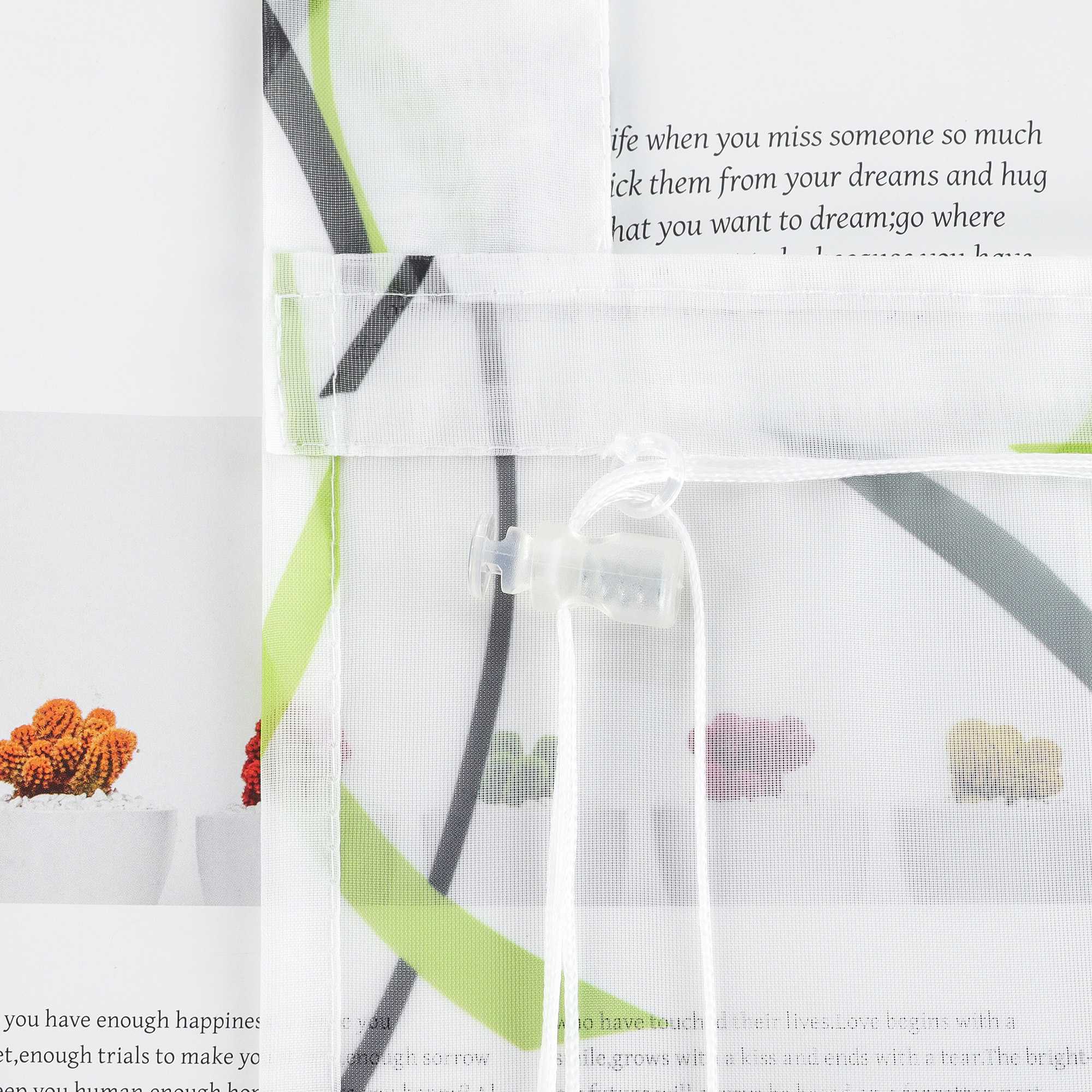 Romischer Roman Vorhang halbtransparent mit bedrucktem Klammer-Design - Joyswahl