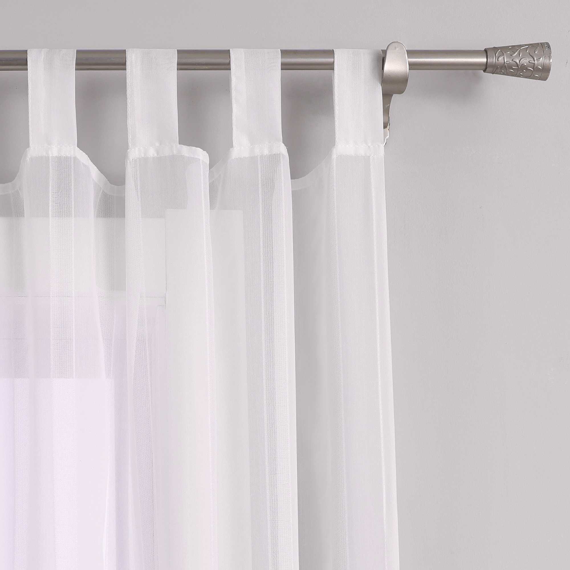 Transparenter Vorhang Schlaufenschal mit Streifen Unifarbe transparent Lichtdurchlässig - Joyswahl