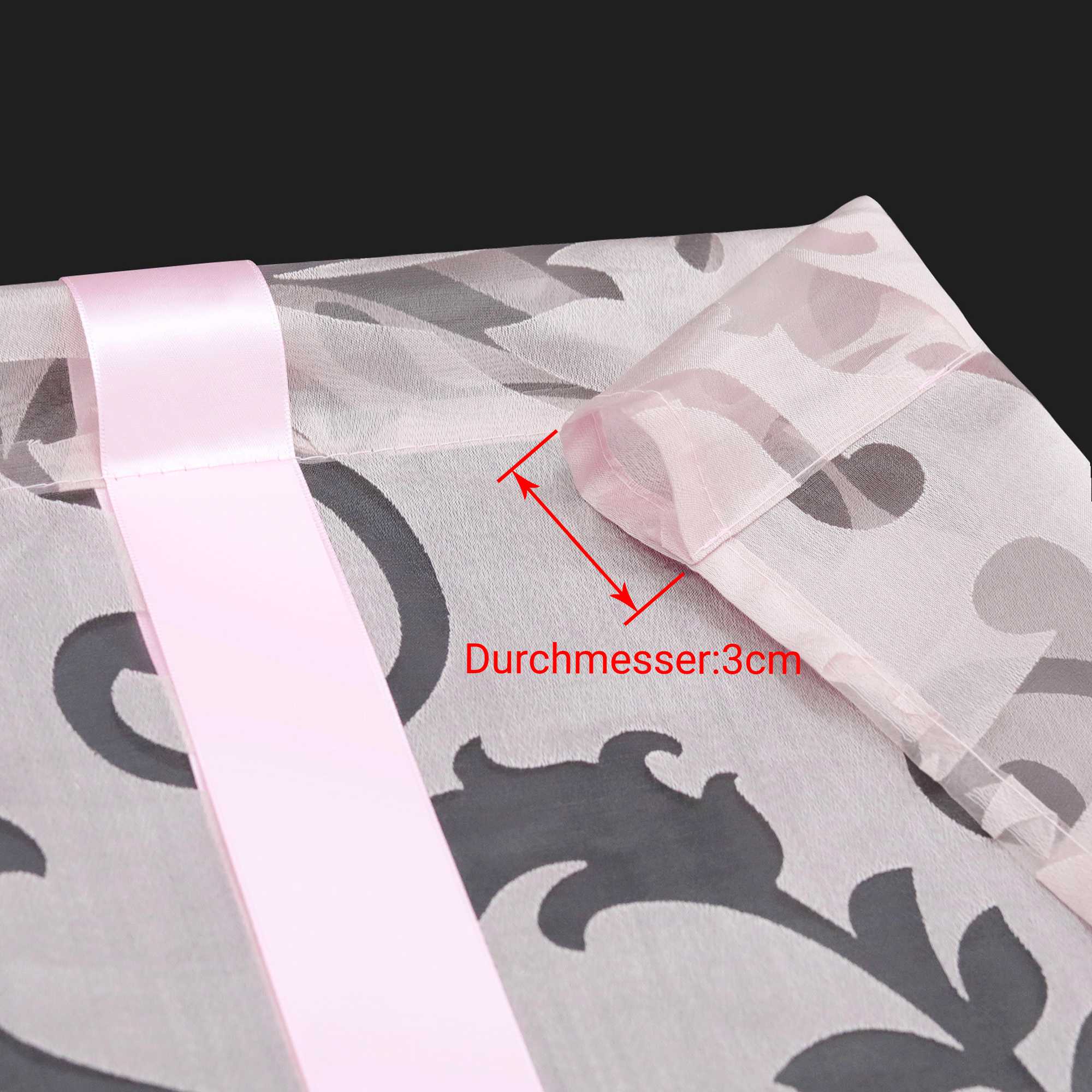 Raffrollo durch Tunnelzug romantische Rollo mit floralem Muster transparentes Vorhang für Wohnzimmerfenster 1 Stück - Joyswahl