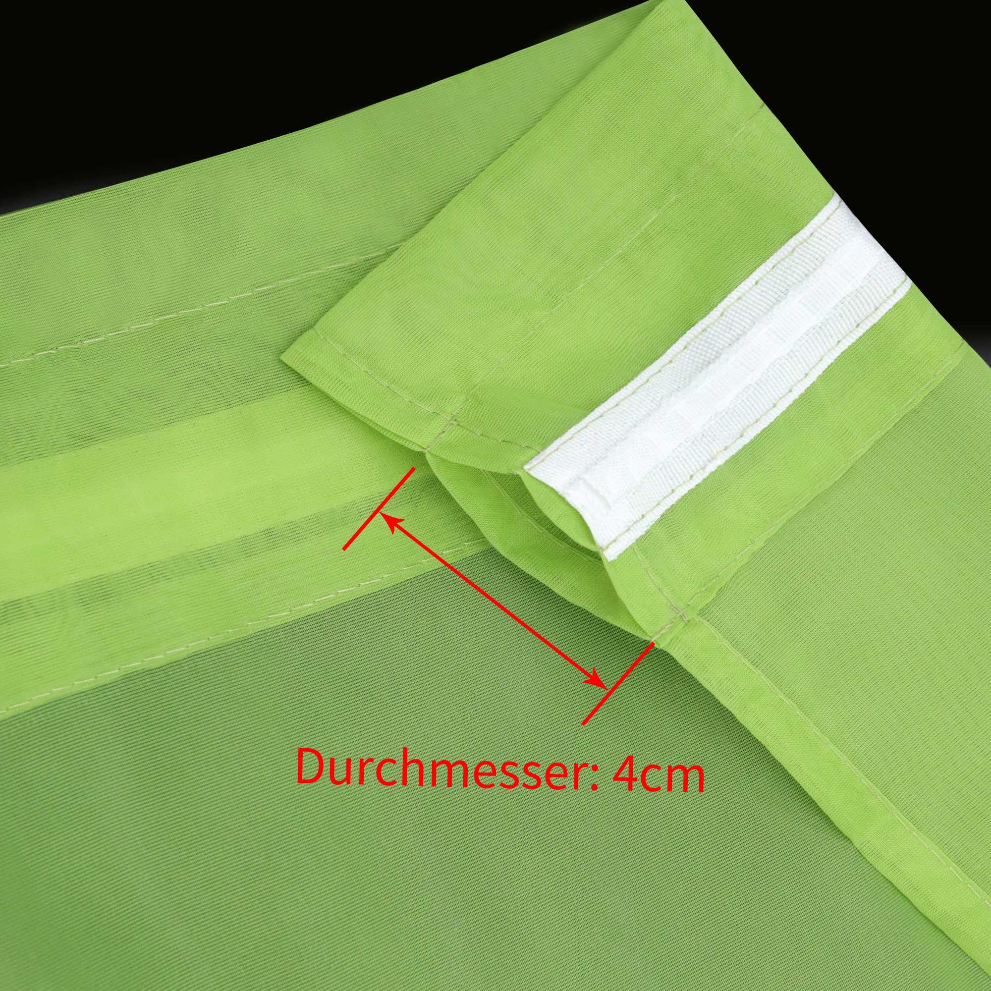 Scheibegardine durch Stangendurchzug zusammenziehbar Transparent Unifarbe Luftdurchlässig zusammenziehbar 2 Stück - Joyswahl