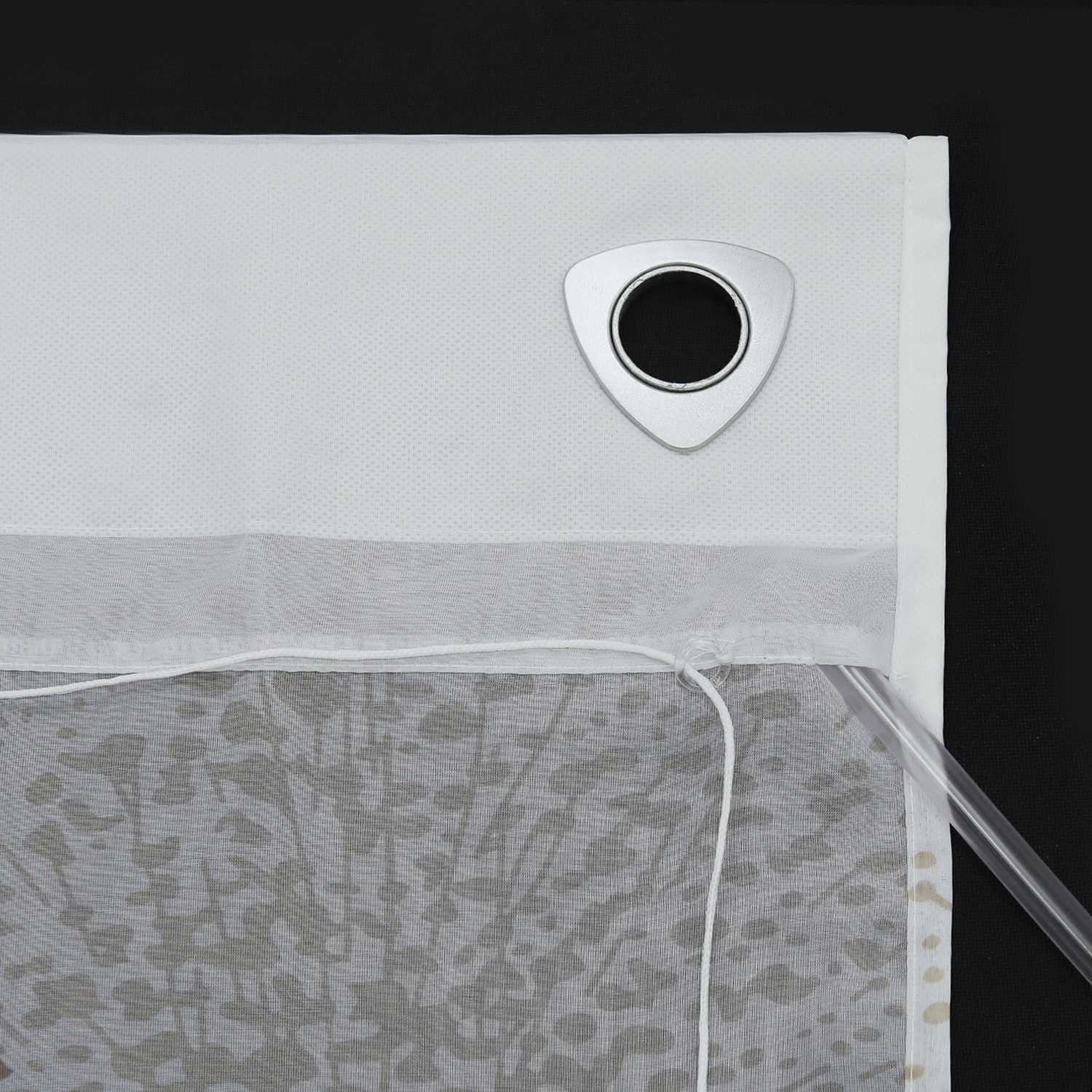 Voile Raffrollo mit Baummotiv Druck transparente Raffgardine mit U-Haken 1 stück - Joyswahl