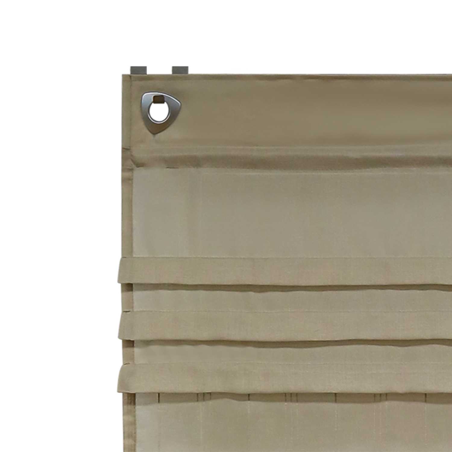 Rollos mit U-Haken gestreifte Muster Unifarbe halbtransparent modern Design 1 stück - Joyswahl