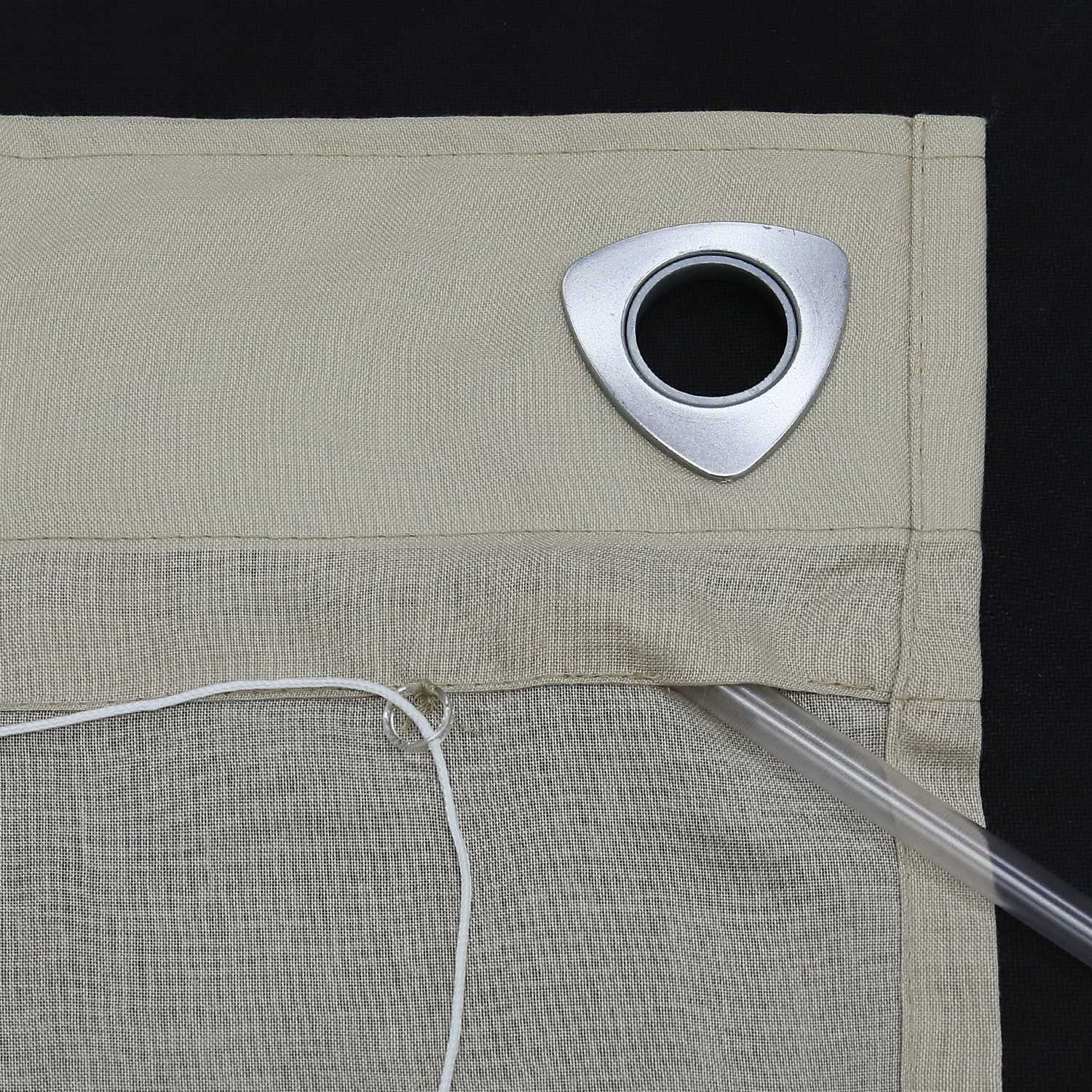 Rollos mit U-Haken gestreifte Muster Unifarbe halbtransparent modern Design 1 stück - Joyswahl