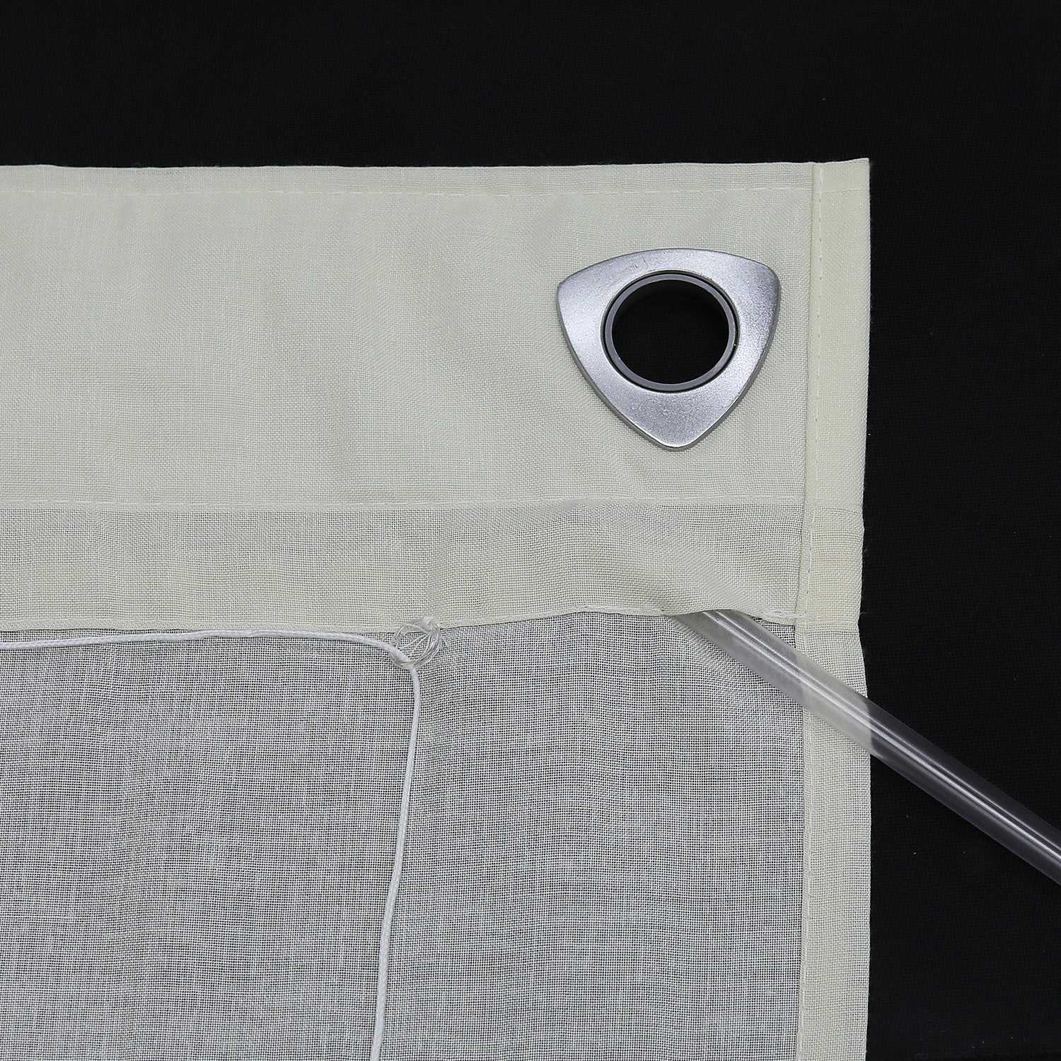 Rollos mit U-Haken gestreifte Muster Unifarbe halbtransparent modern Design 1 stück - Joyswahl
