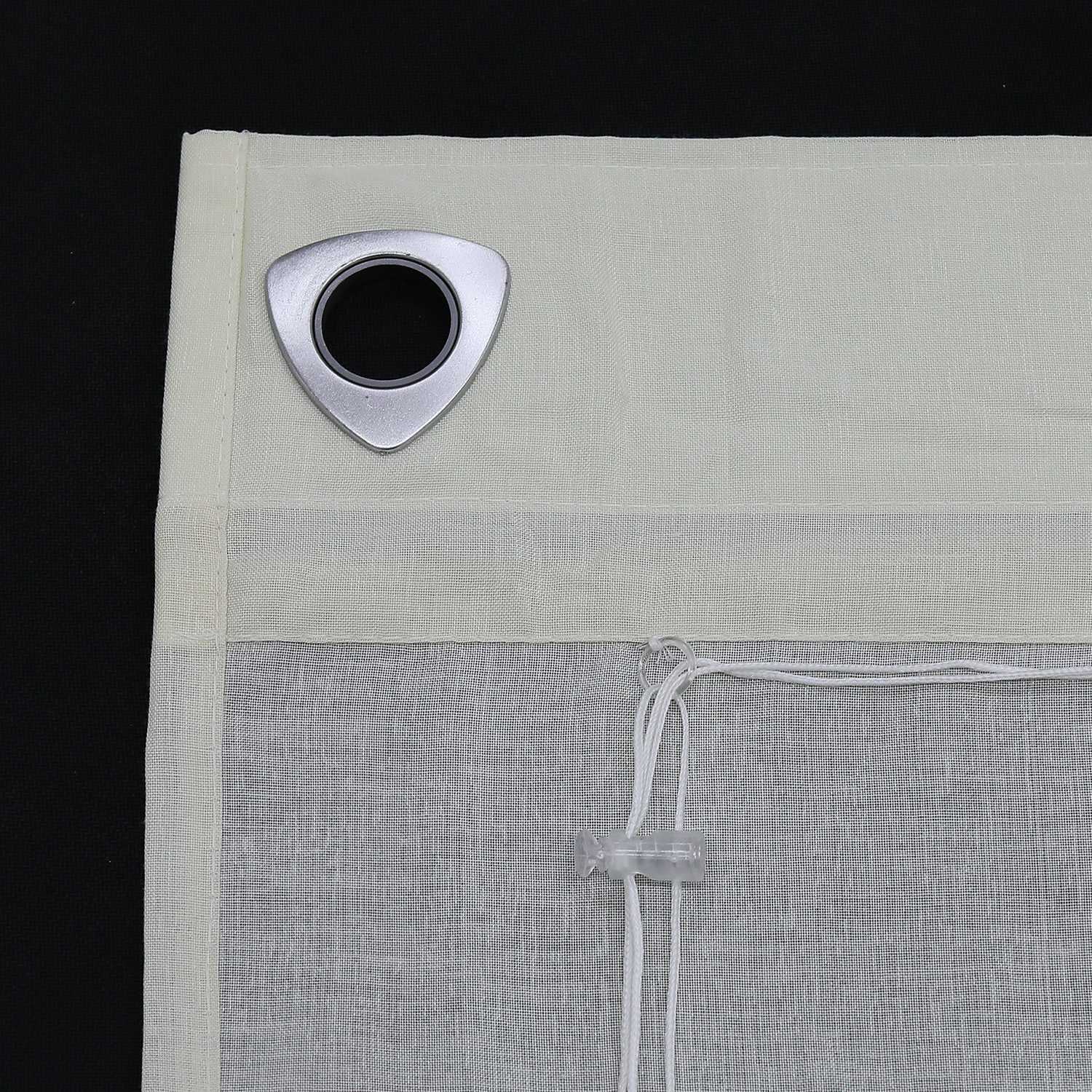 Rollos mit U-Haken gestreifte Muster Unifarbe halbtransparent modern Design 1 stück - Joyswahl