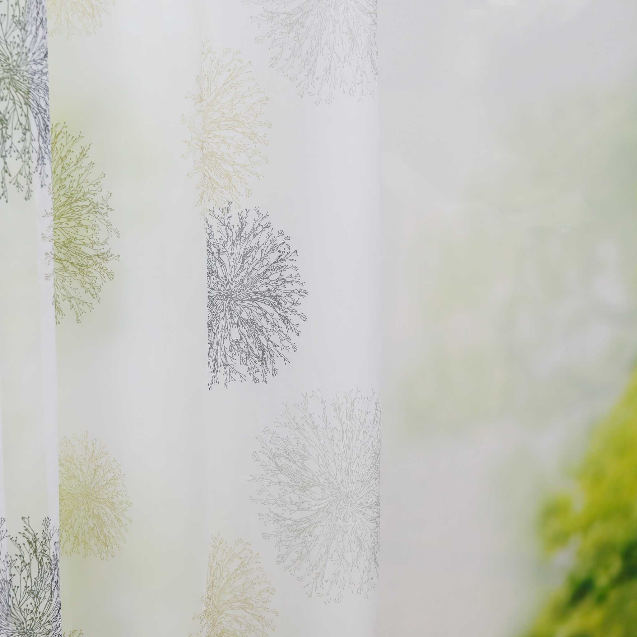 Voile-Vorhang Kräuselbandschal Transparente mit Blumenmuster leichte Schutzfunktion 1 Stück - Joyswahl