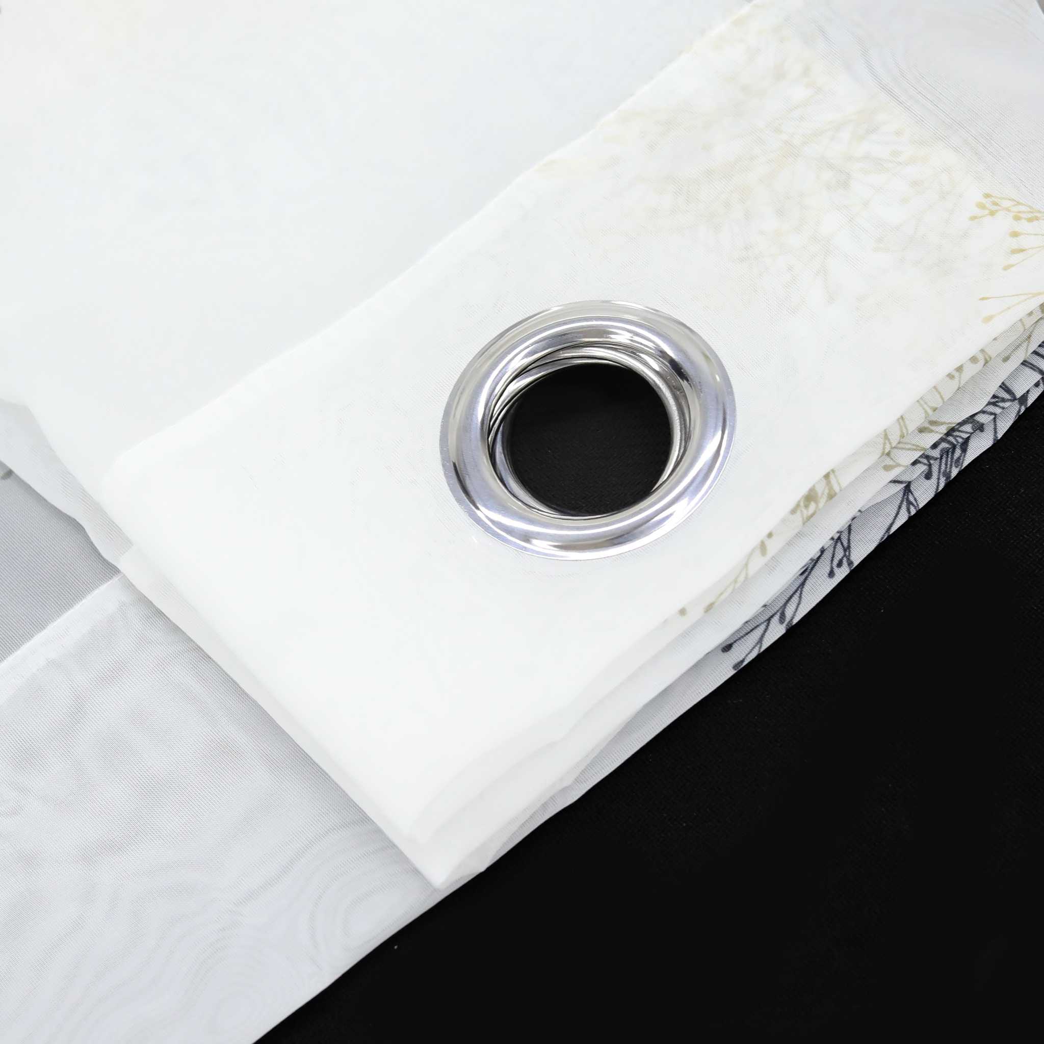 Voile-Vorhang Kräuselbandschal Transparente mit Blumenmuster leichte Schutzfunktion 1 Stück - Joyswahl