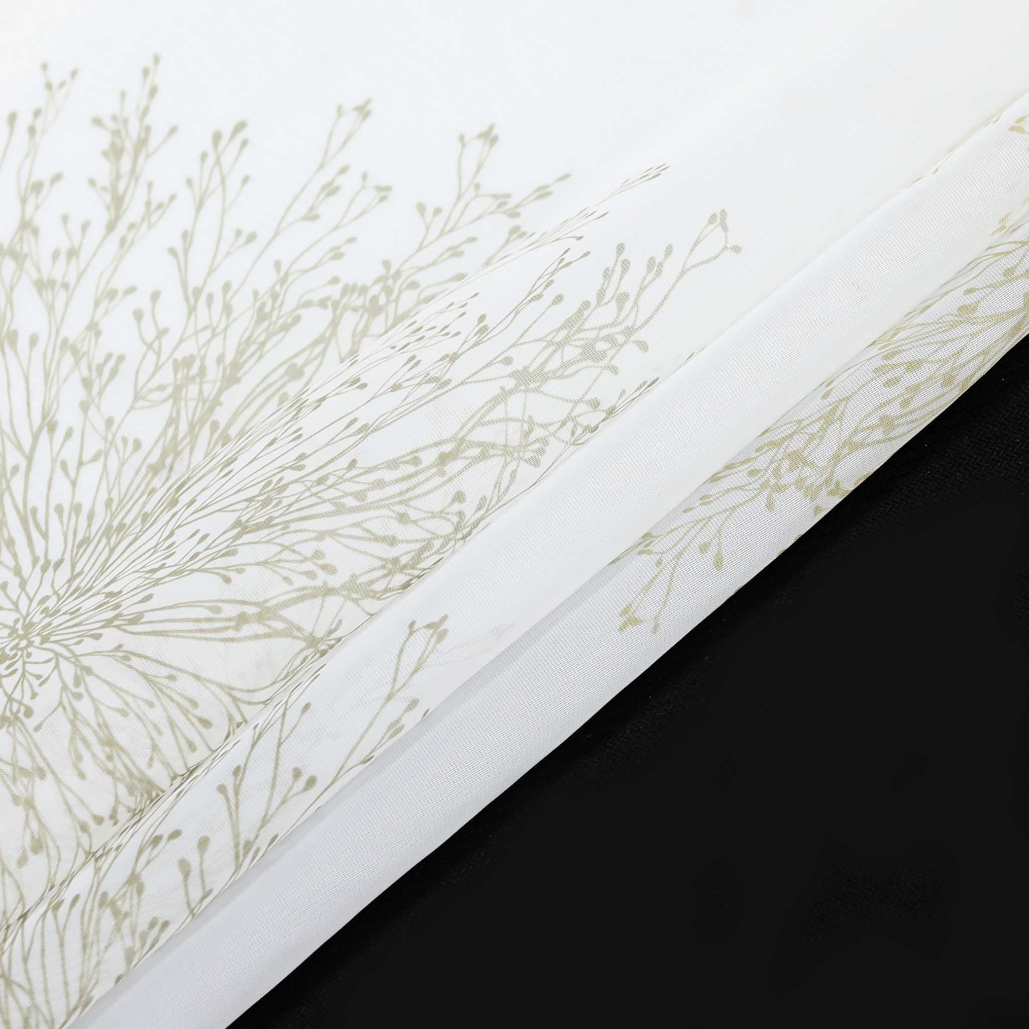 Voile-Vorhang Kräuselbandschal Transparente mit Blumenmuster leichte Schutzfunktion 1 Stück - Joyswahl