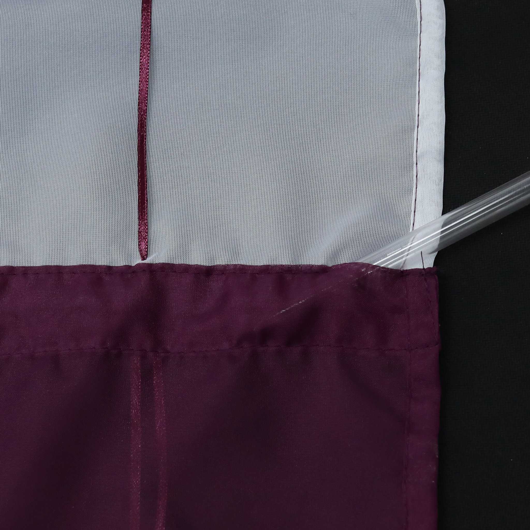 Raffrollo durch Tunnelzug Voile Küchengardinen modern Raffgardinen mit Stickerei Transparent 1 Stück - Joyswahl