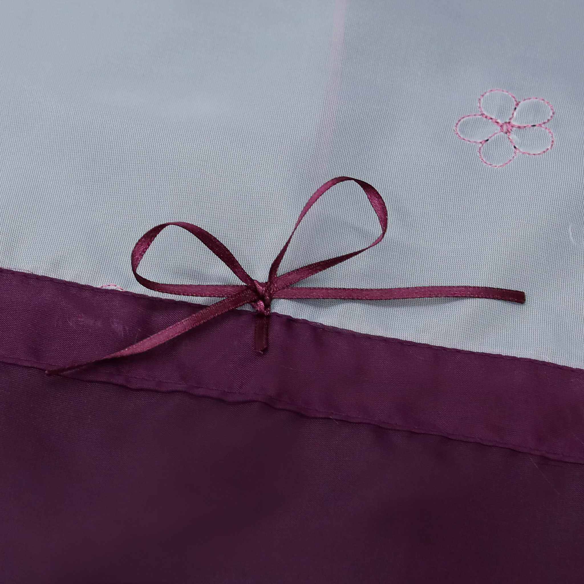 Raffrollo durch Tunnelzug Voile Küchengardinen modern Raffgardinen mit Stickerei Transparent 1 Stück - Joyswahl