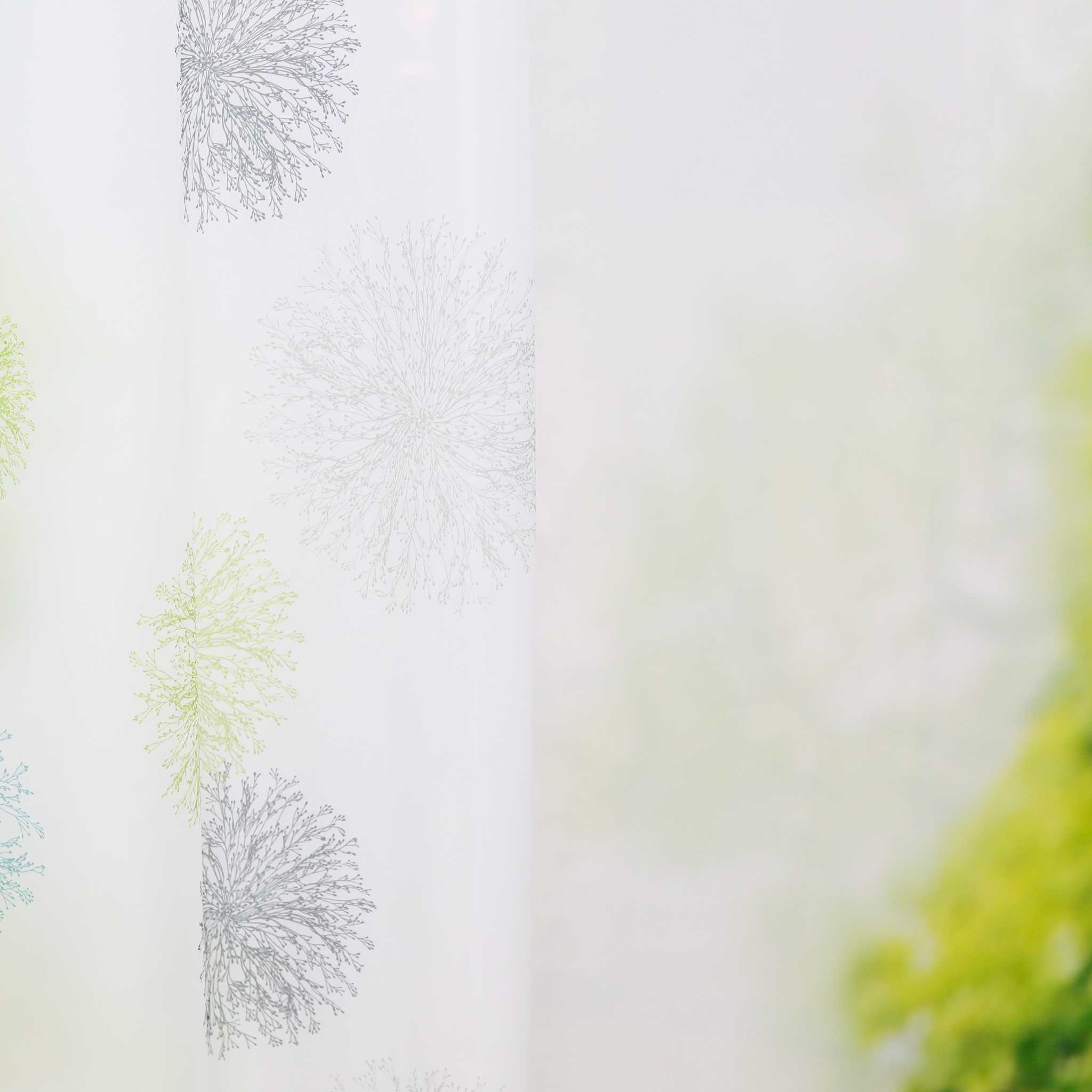 Voile-Vorhang Kräuselbandschal Transparente mit Blumenmuster leichte Schutzfunktion 1 Stück - Joyswahl
