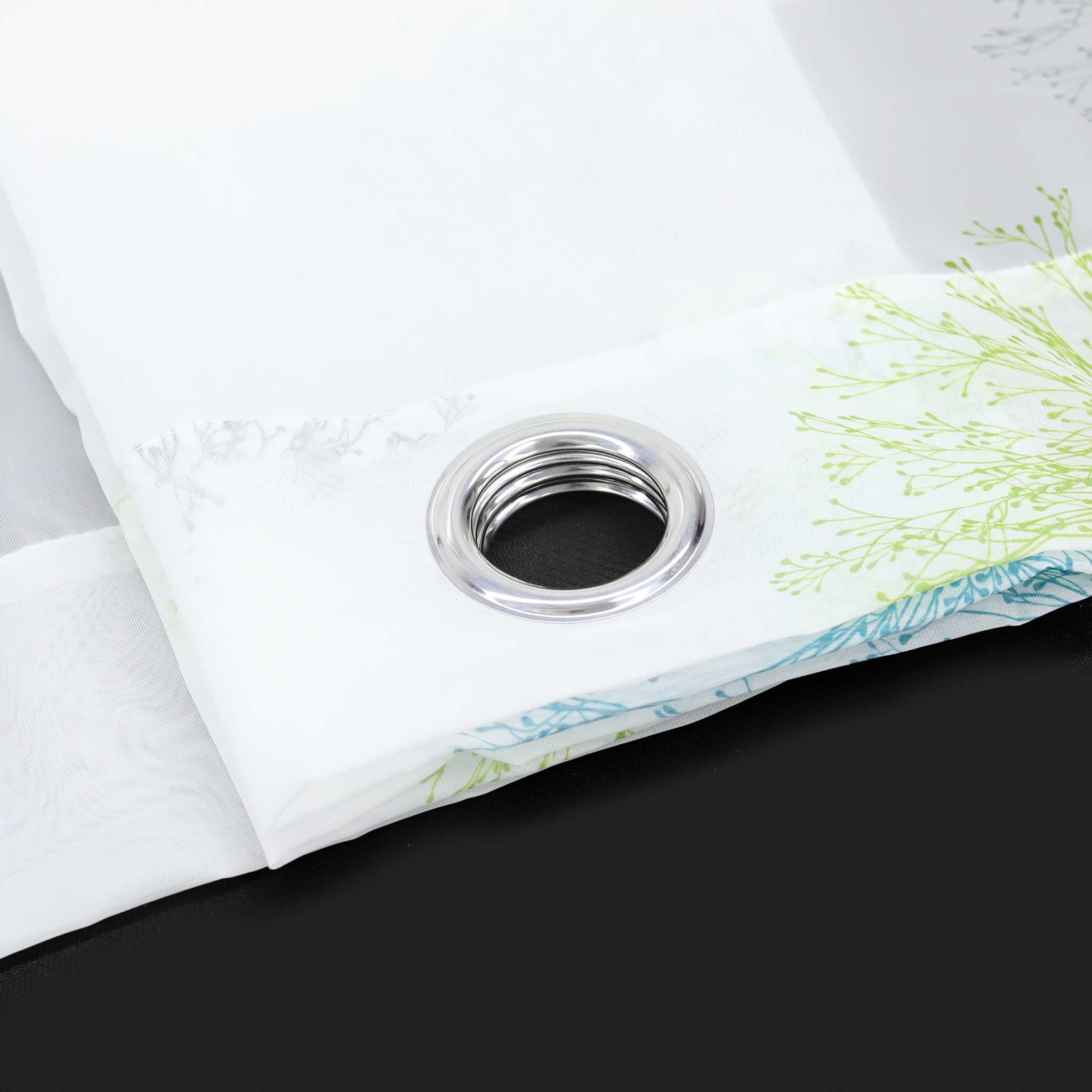 Voile-Vorhang Kräuselbandschal Transparente mit Blumenmuster leichte Schutzfunktion 1 Stück - Joyswahl
