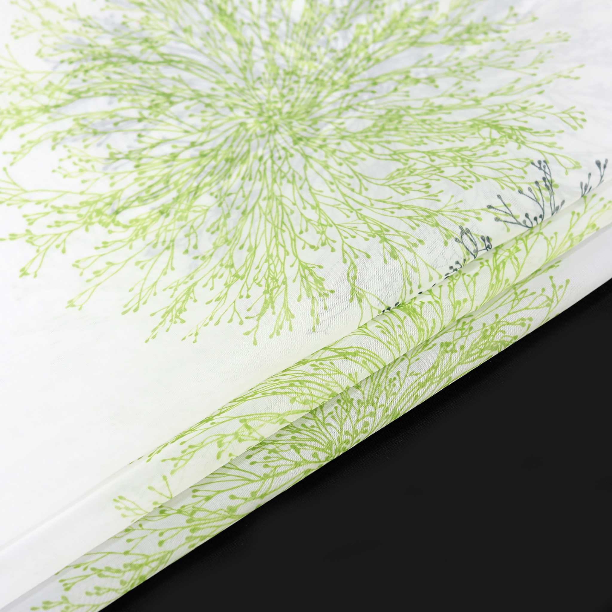Voile-Vorhang Kräuselbandschal Transparente mit Blumenmuster leichte Schutzfunktion 1 Stück - Joyswahl